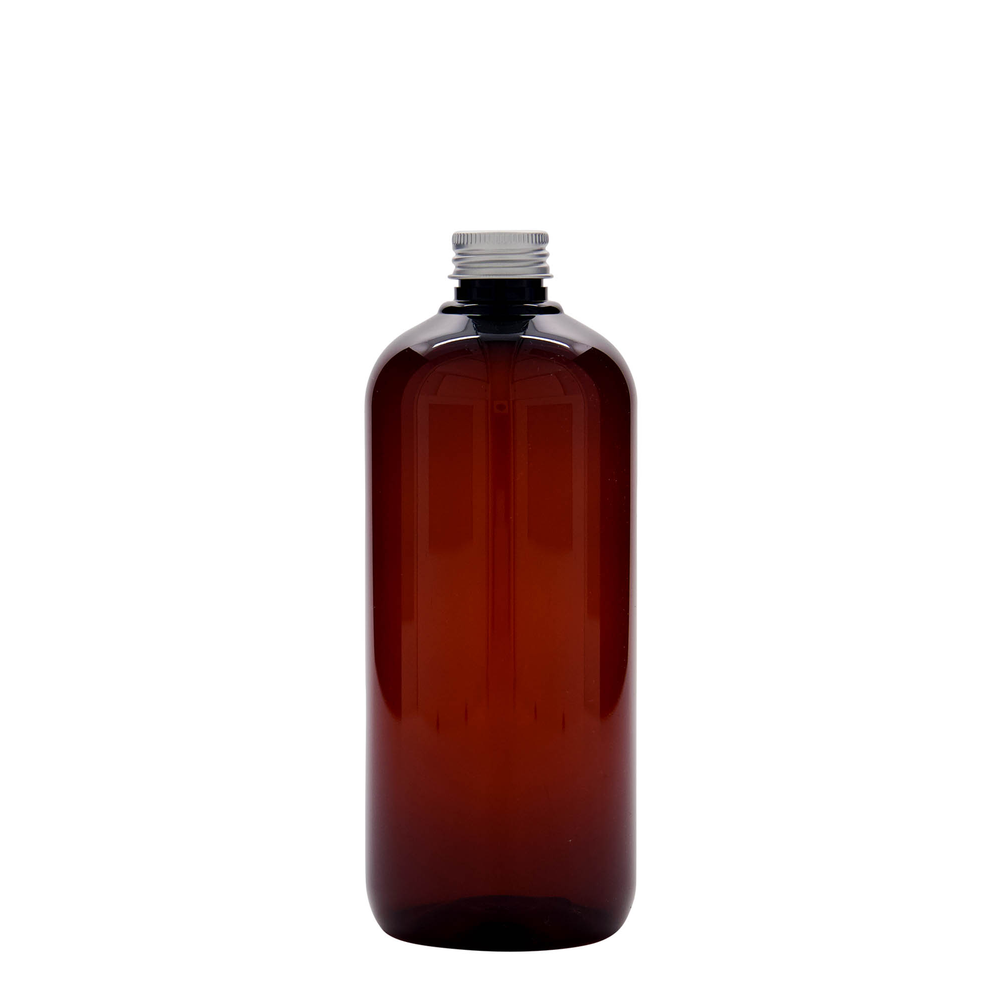 Sticlă din plastic reciclat 500 ml „Victor's Best”, PCR, maro, gura: 24/410 Sticlă din plastic reciclat 500 ml „Victor's Best”, PCR, maro, gura: 24/410