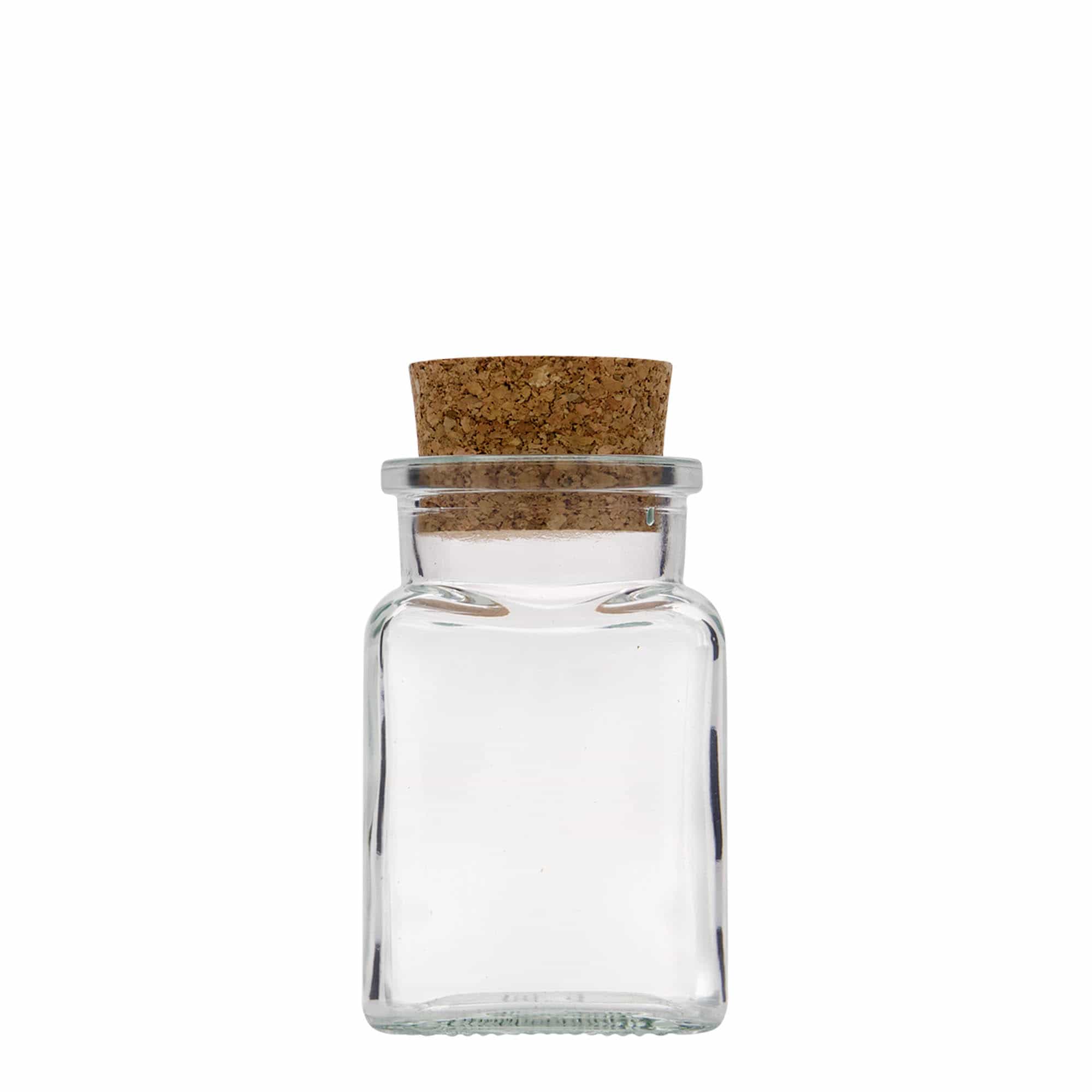 150 ml borcan cu dop de plută, pătrat, gura: plută