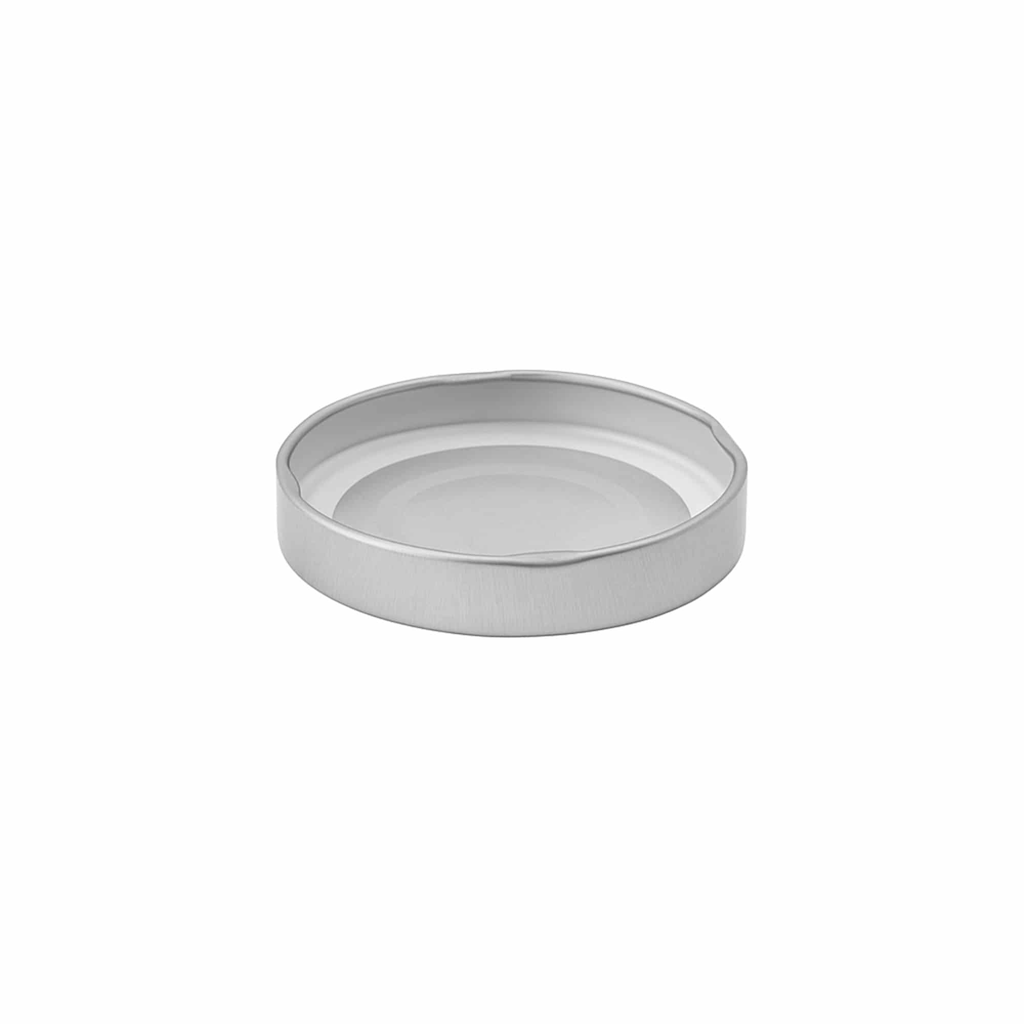 Capac cu filet adânc răsucit, tablă albă, argintiu, pentru gura: Deep-TO 66 Capac cu filet adânc răsucit, tablă albă, argintiu, pentru gura: Deep-TO 66