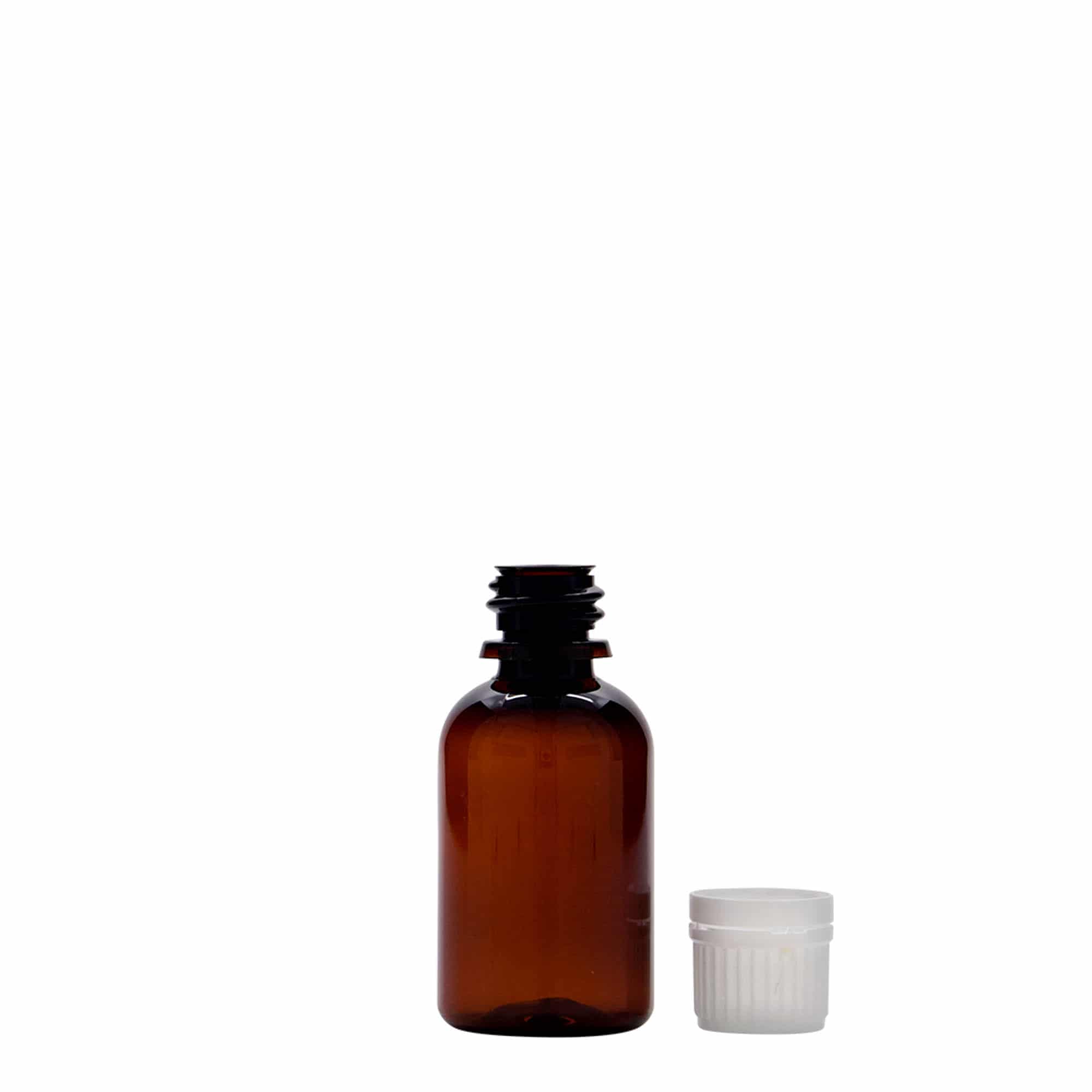 Flacon medical PET de 30 ml „Easy Living”, maro, plastic, gât: DIN 18