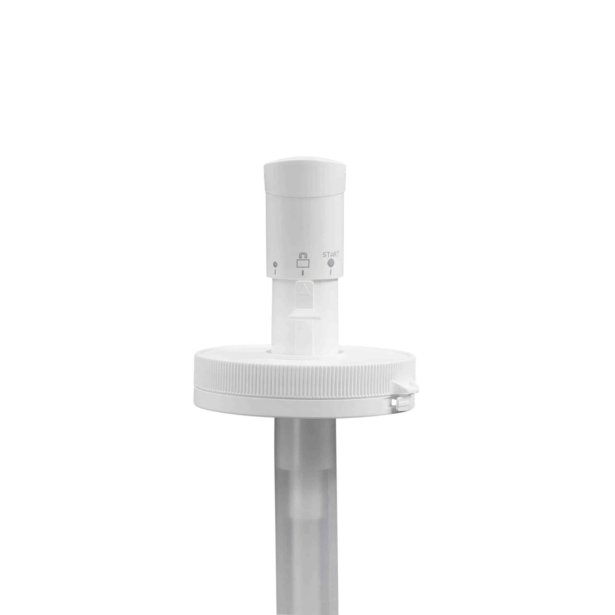 Pompa dozatoare pentru 655 ml „Securibox”, plastic PE, alb, pentru gura de deschidere: capac cu filet