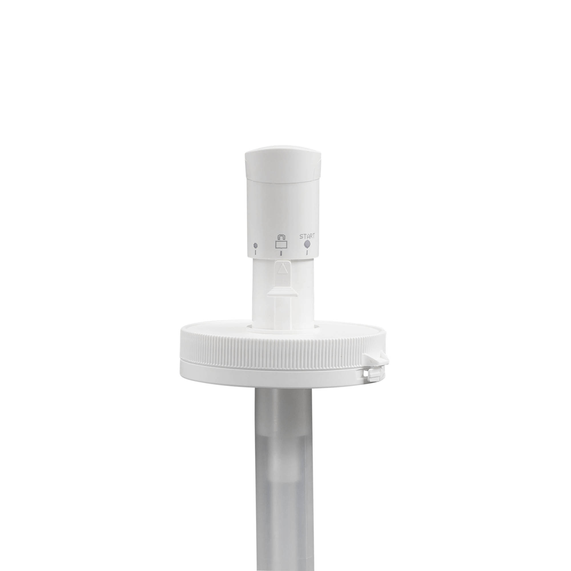 Pompa dozatoare pentru 655 ml „Securibox”, plastic PE, alb, pentru gura de deschidere: capac cu filet Pompa dozatoare pentru 655 ml „Securibox”, plastic PE, alb, pentru gura de deschidere: capac cu filet