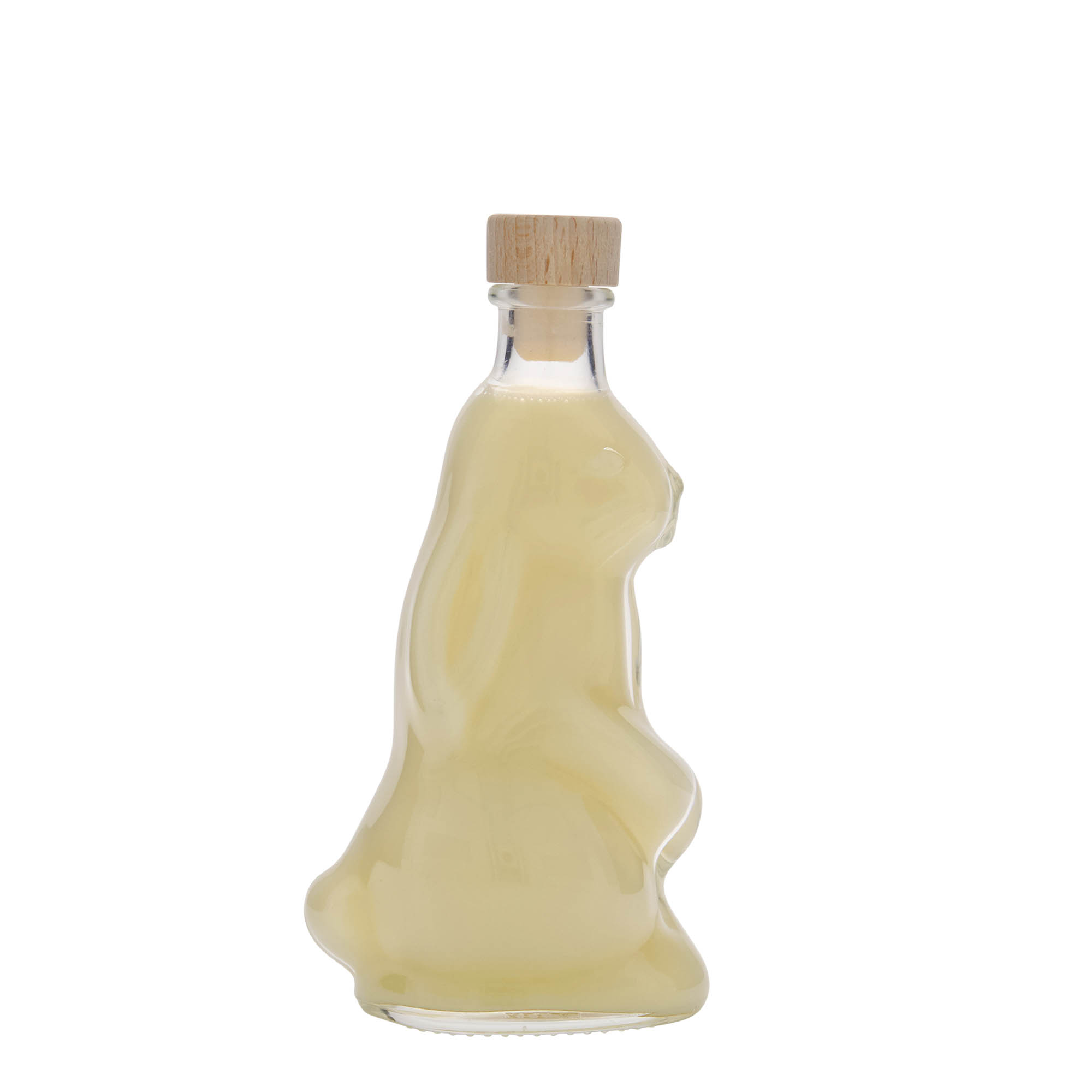 Sticlă de sticlă de 200 ml „Iepure”, gura: dop de plută Sticlă de sticlă de 200 ml „Iepure”, gura: dop de plută
