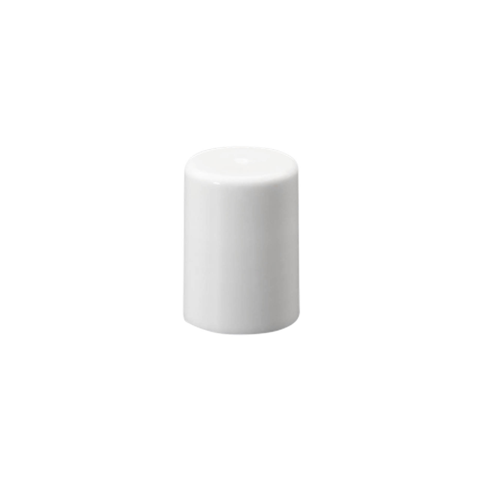 Capac pentru sticluță roll-on de 10 ml, plastic PP, alb, pentru gura: închidere cu filet
