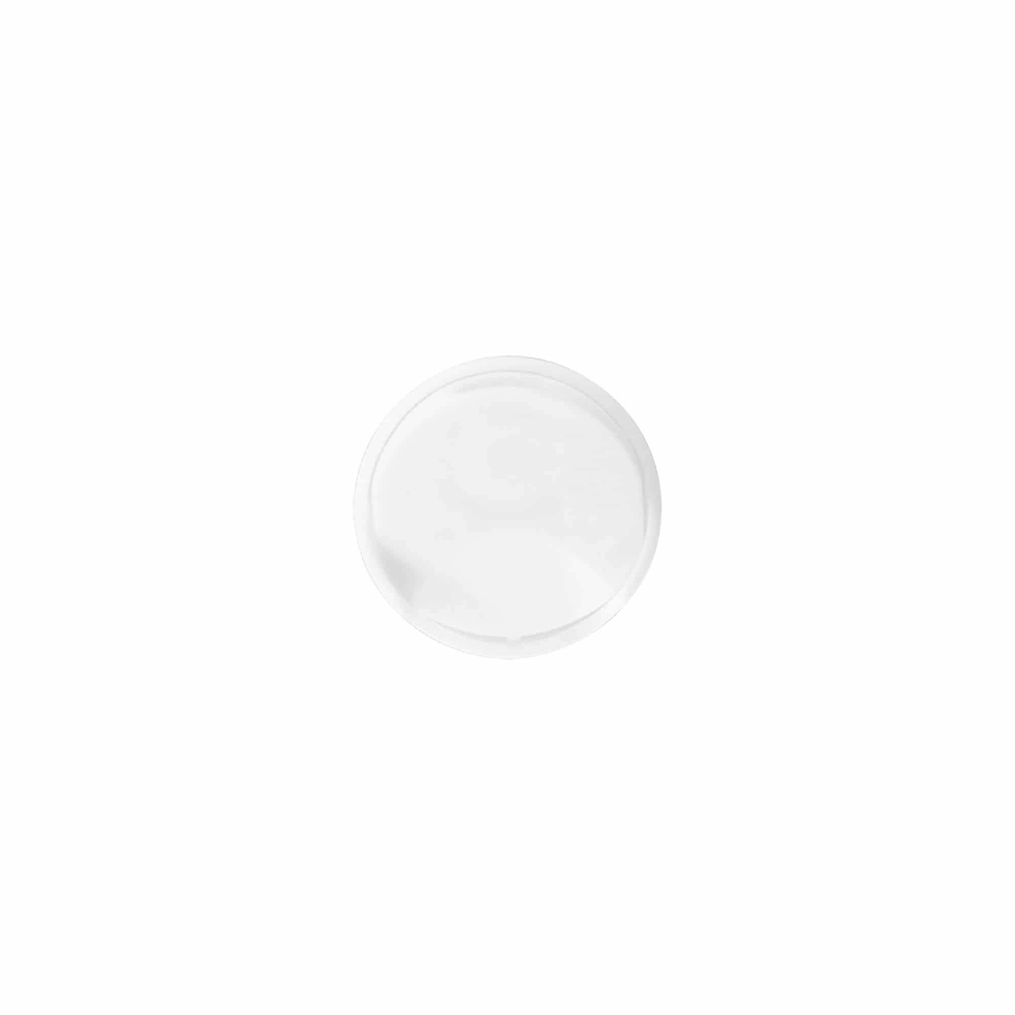 Capac cu filet Disc Top, plastic PP, alb, pentru gura: 24/410
