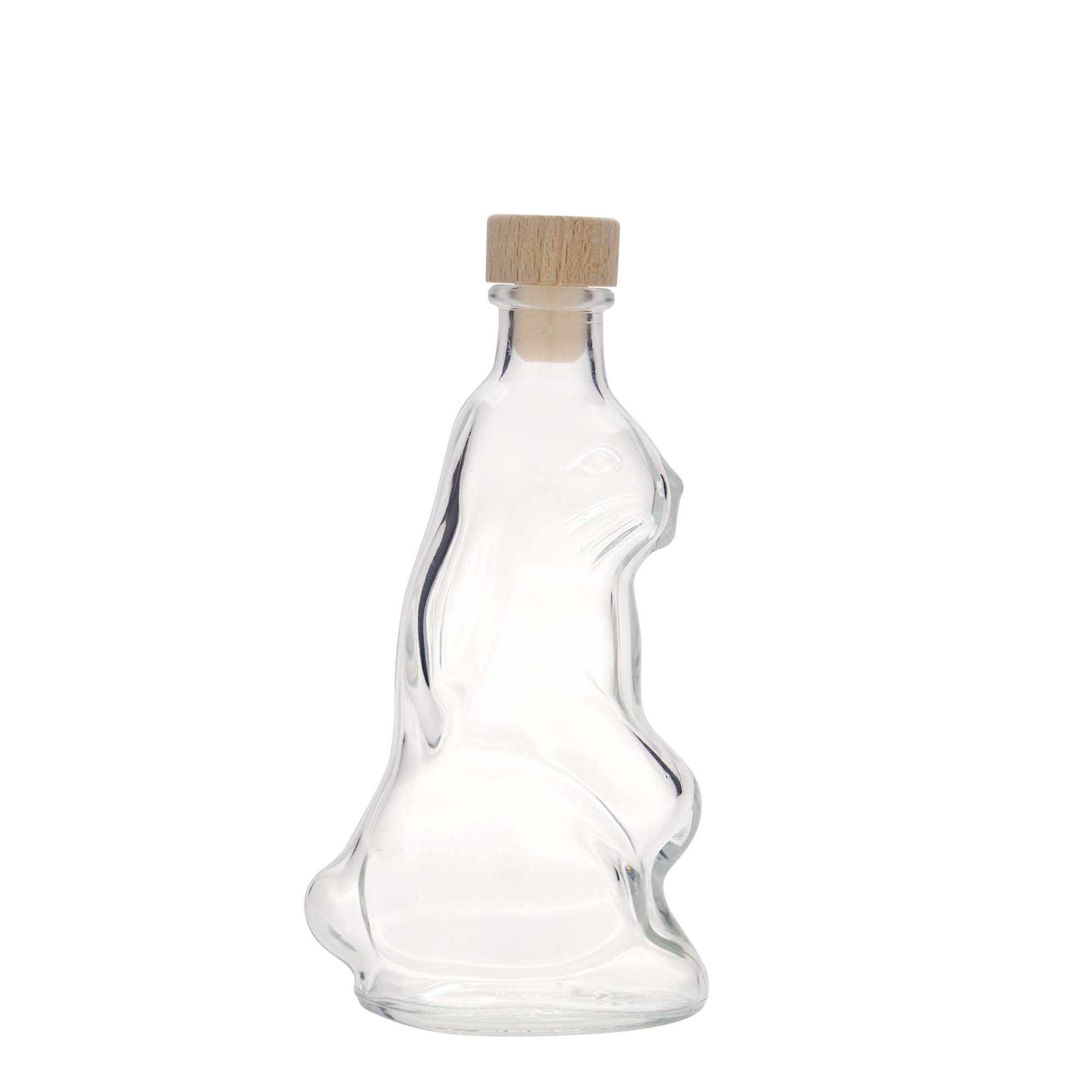 Sticlă de sticlă de 200 ml „Iepure”, gura: dop de plută Sticlă de sticlă de 200 ml „Iepure”, gura: dop de plută