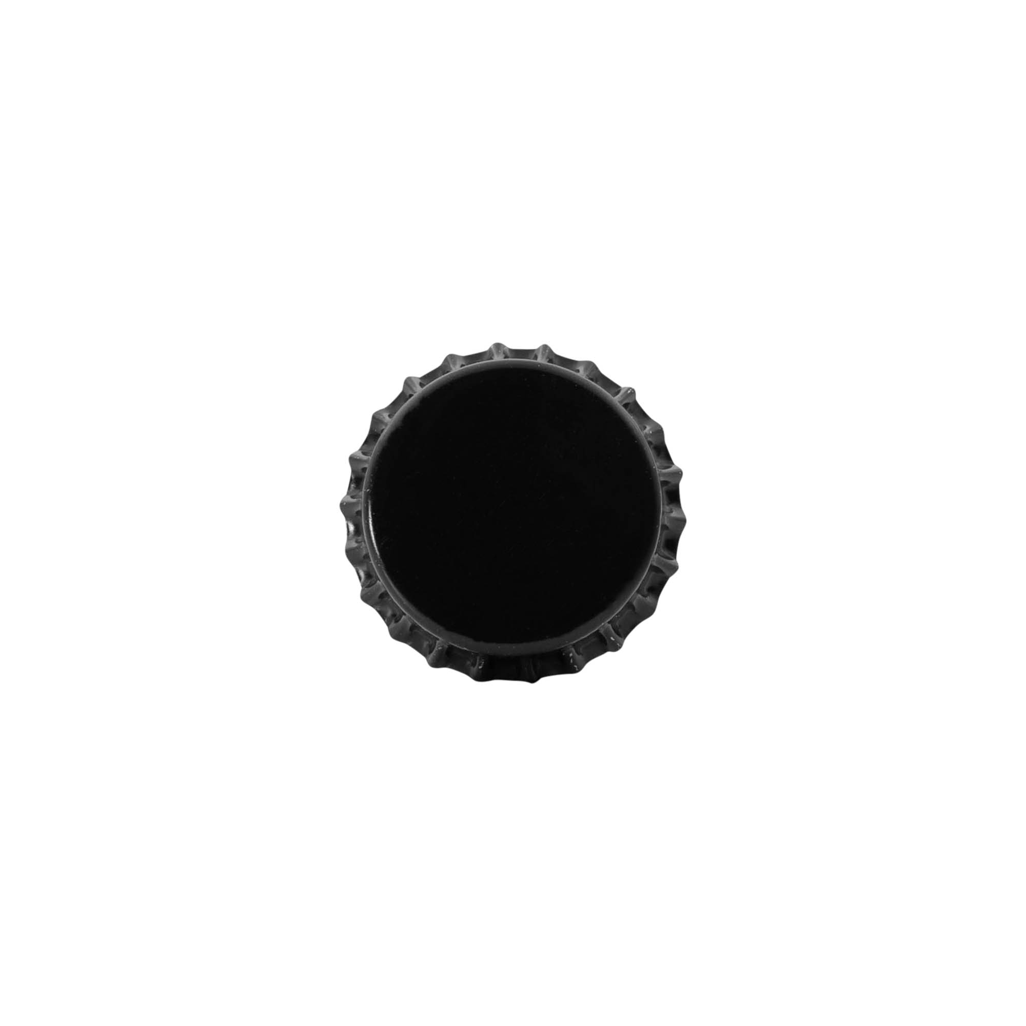 Capace de sticlă 29 mm, metal, negru