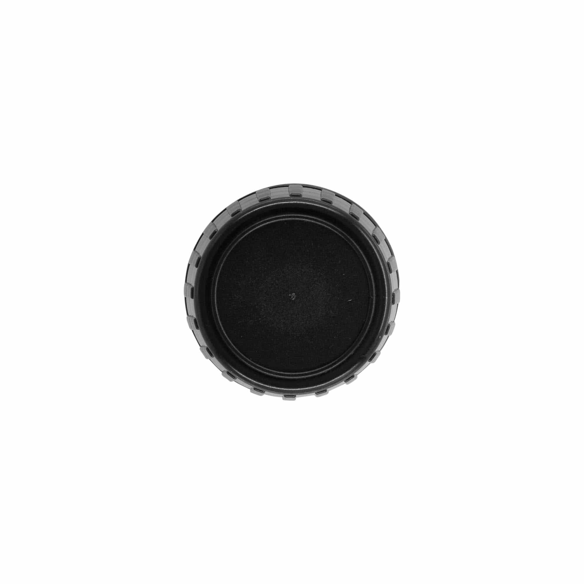 Capac cu filet, original, din plastic PP, negru, pentru gura: PP 28