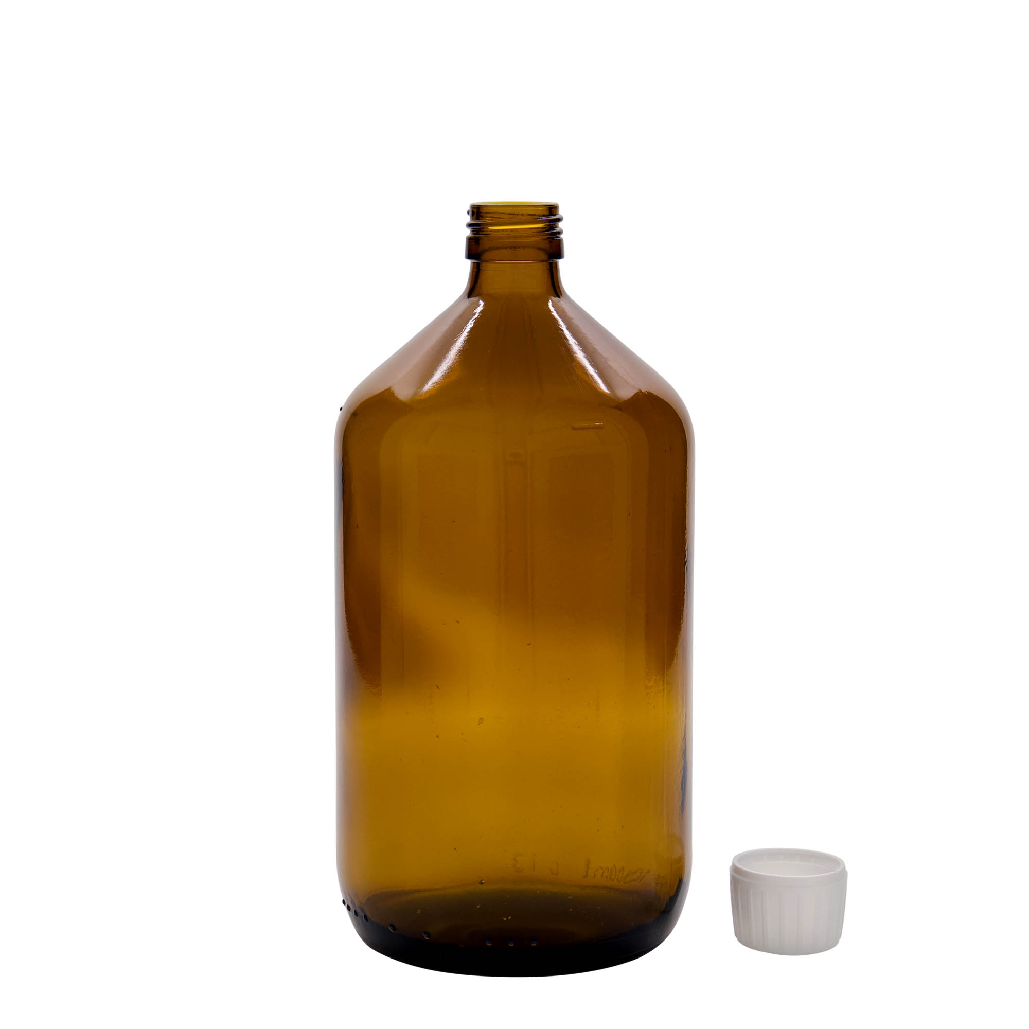 1.000 ml sticlă medicală, maro, sticlă, gât: PP 28 1.000 ml sticlă medicală, maro, sticlă, gât: PP 28