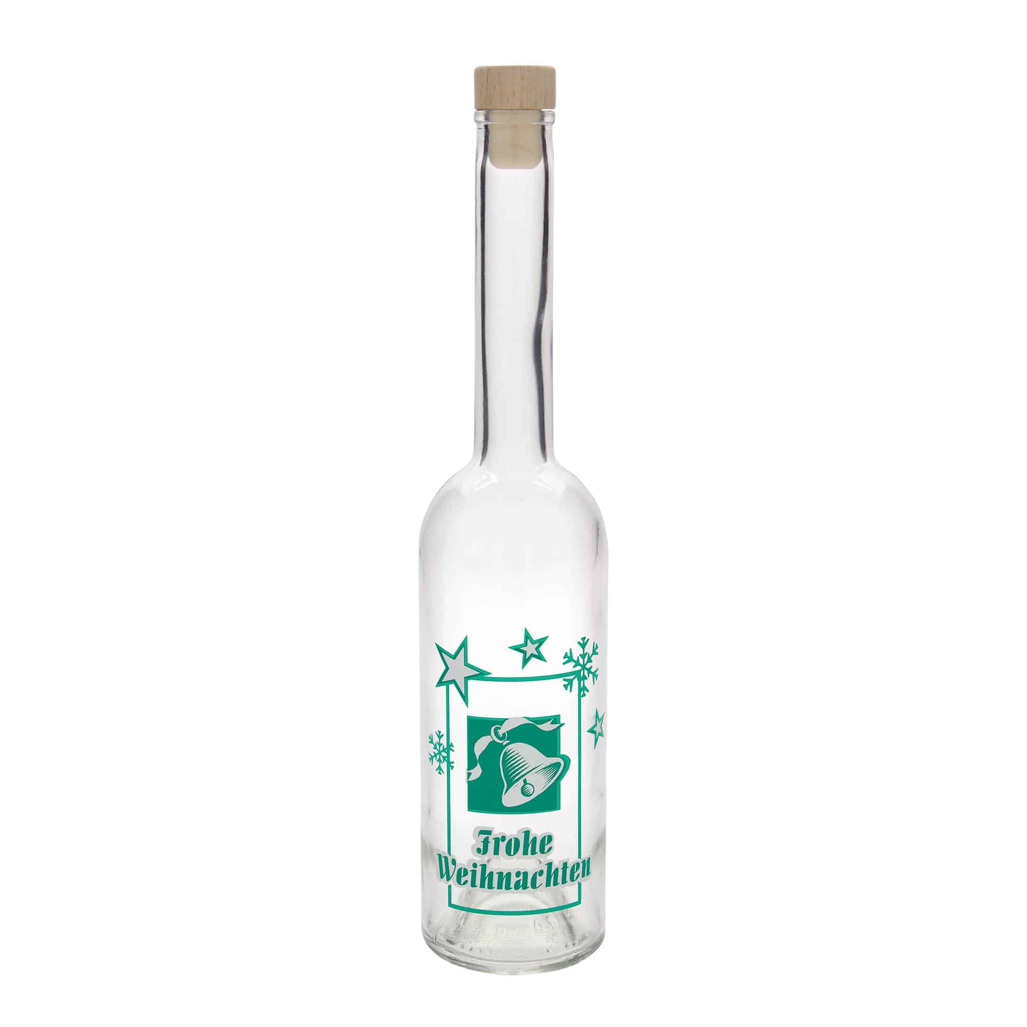Sticlă de sticlă de 500 ml „Opera”, motiv: Crăciun fericit, gât: dop