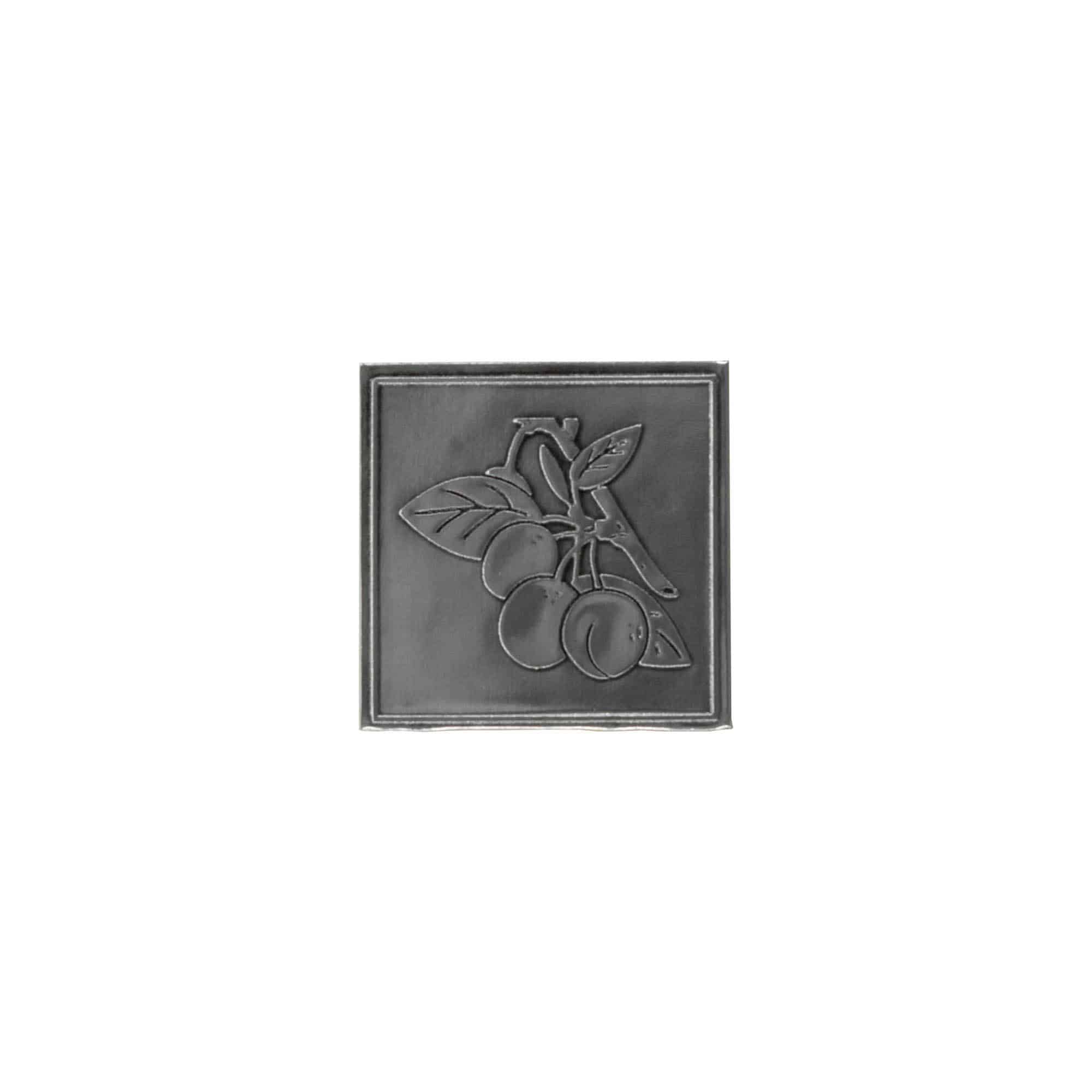 Etichetă de cositor „Mirabelle”, pătrată, metal, argintiu