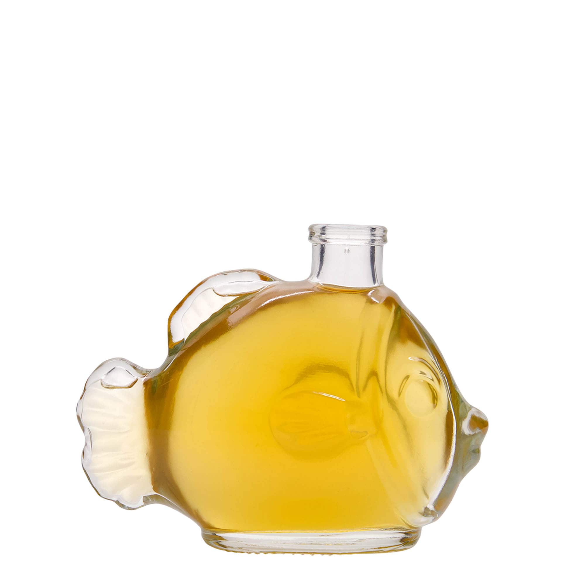 Sticlă de sticlă de 200 ml „Pește”, gura: plută