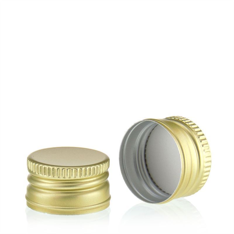 Capac cu filet, metal, auriu, pentru gura: PP 28 Capac cu filet, metal, auriu, pentru gura: PP 28