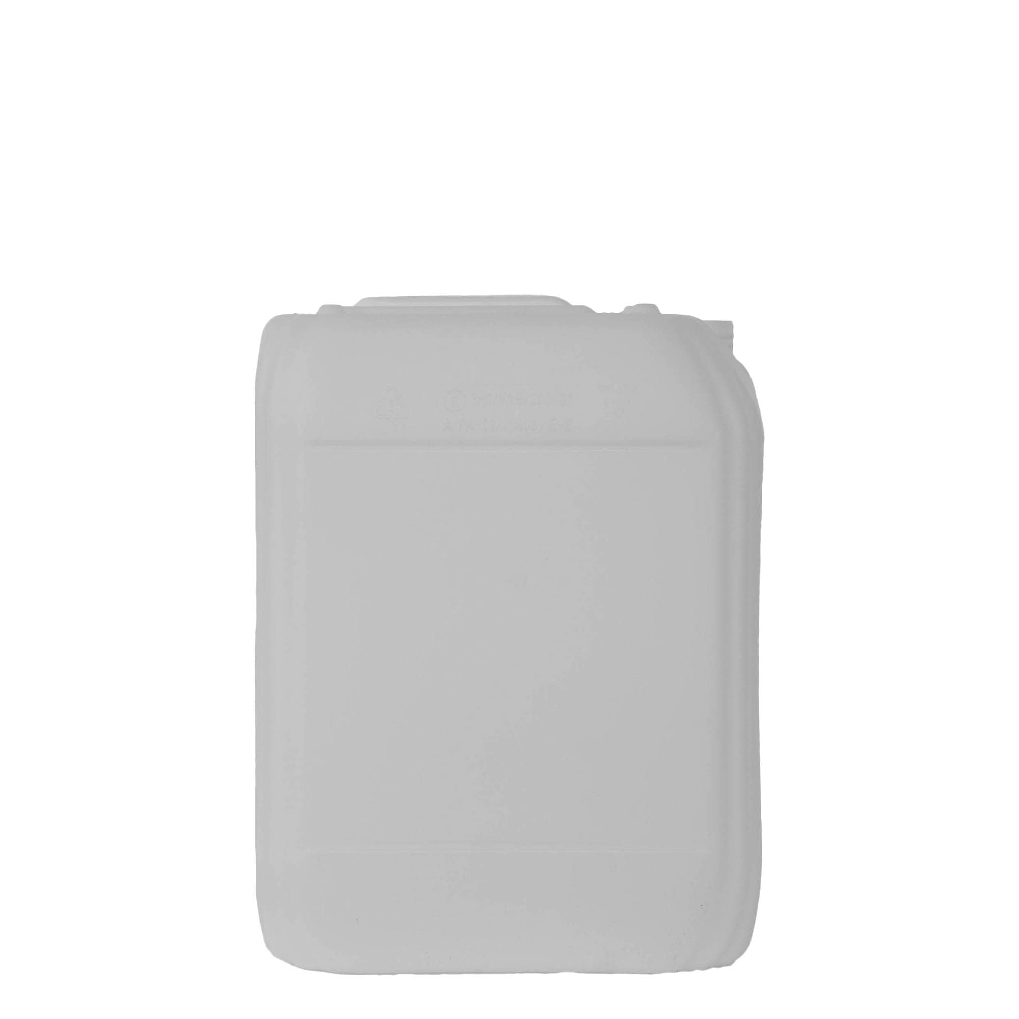 Canistră de 20 l, dreptunghiulară, plastic HDPE, natural, deschidere: ND 60