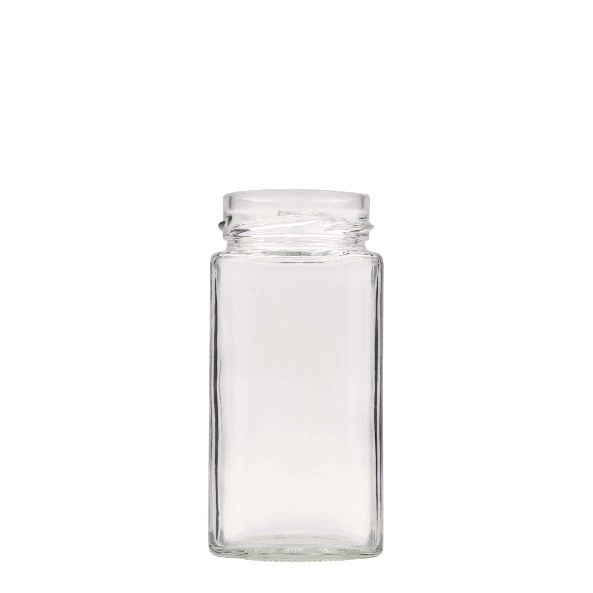 314 ml borcan pătrat „Funny”, gura: Deep-Twist-Off (DTO 58)