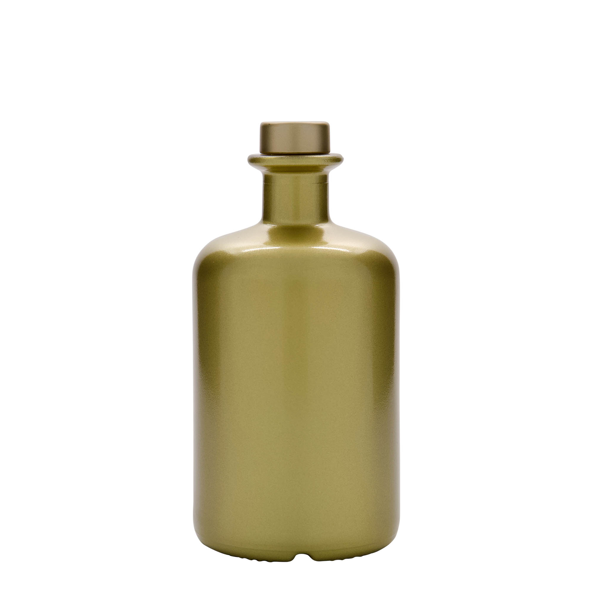 Sticlă de 500 ml pentru farmacie, aurie, gura: dop de plută