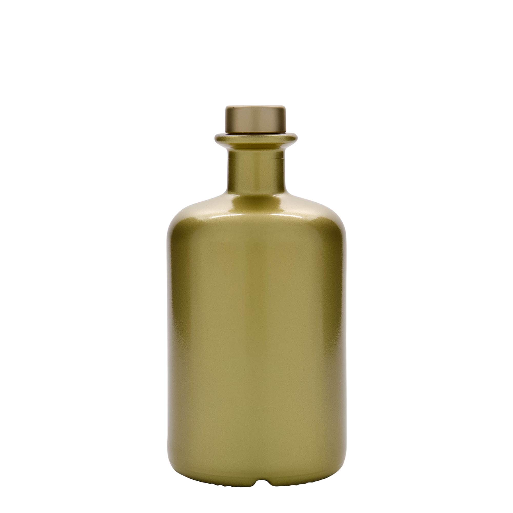 Sticlă de 500 ml pentru farmacie, aurie, gura: dop de plută