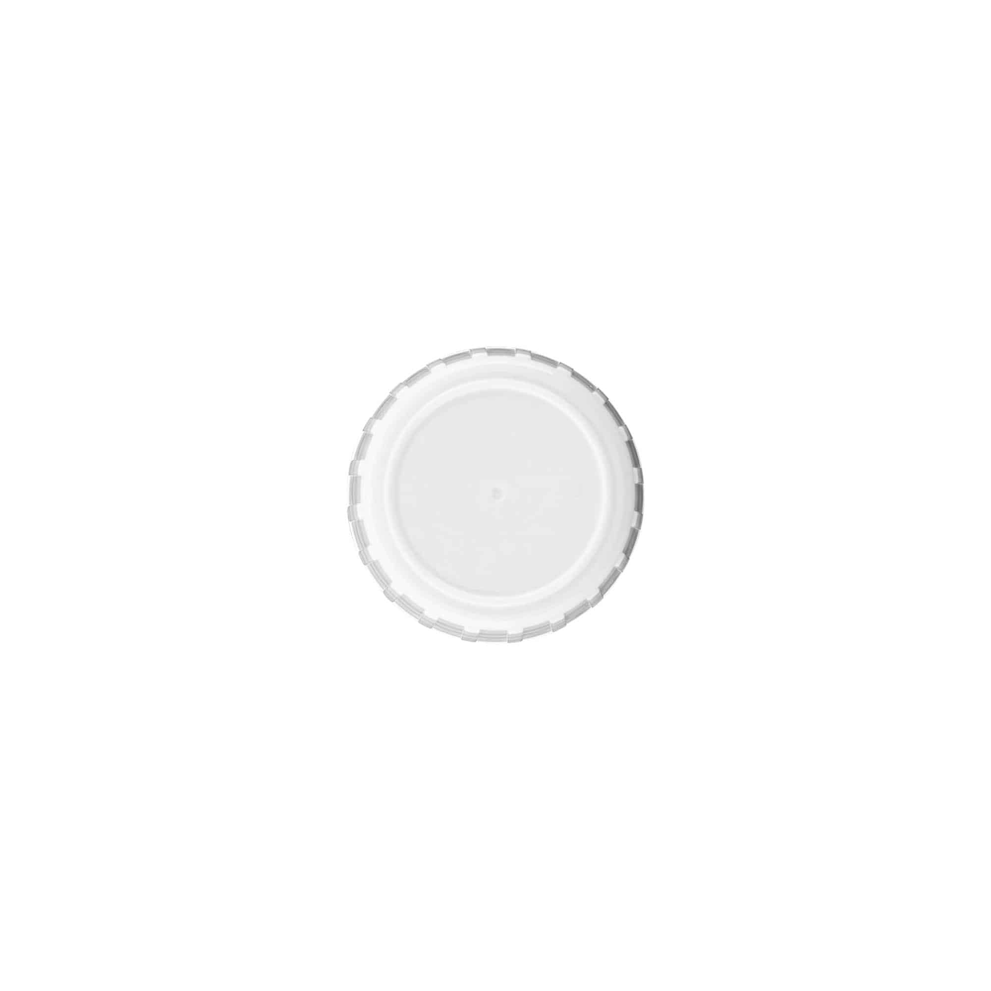 Capac cu filet, plastic PP, alb, pentru gura: PP 28