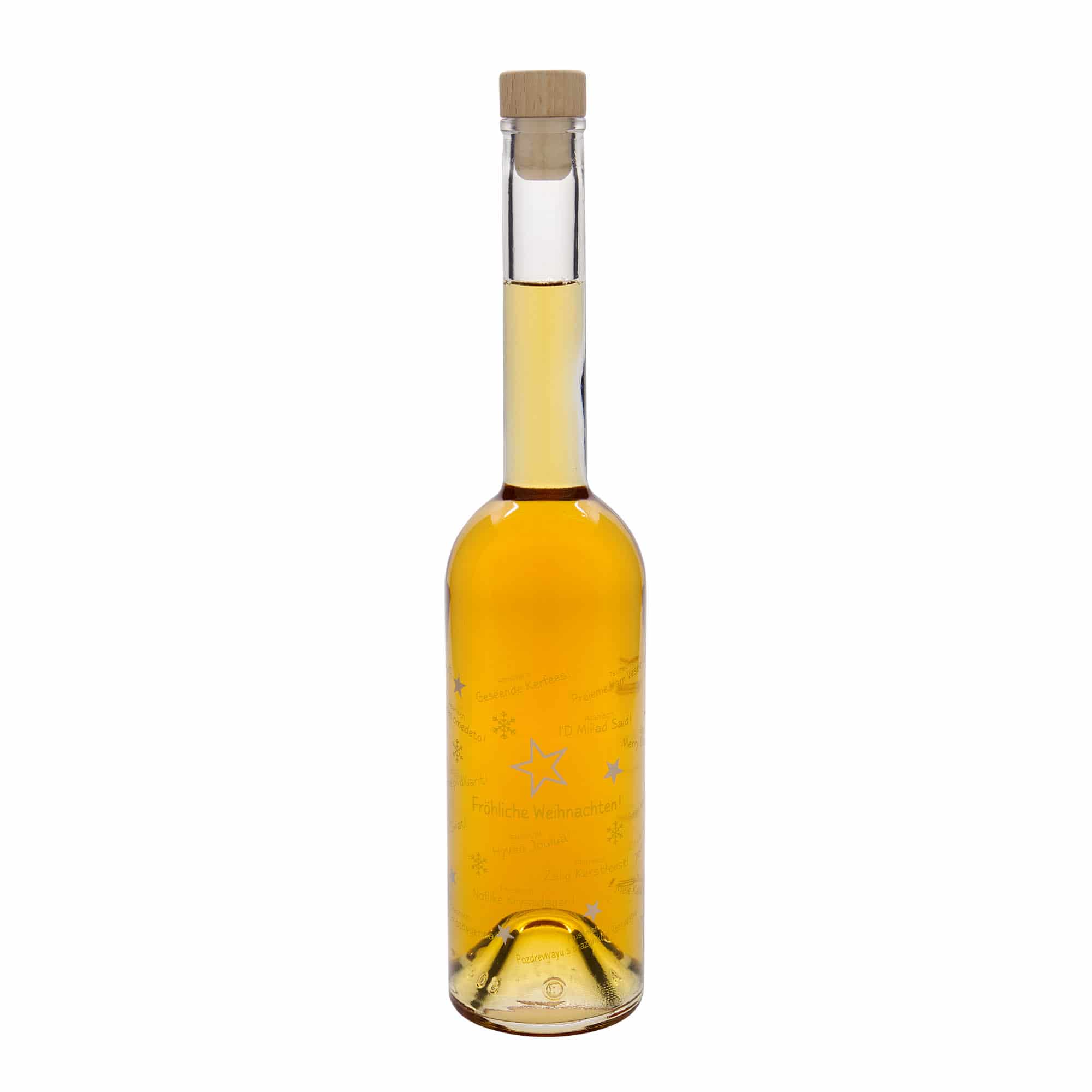 Sticlă de sticlă de 500 ml „Opera”, motiv: Crăciunul în lume, gura: dop