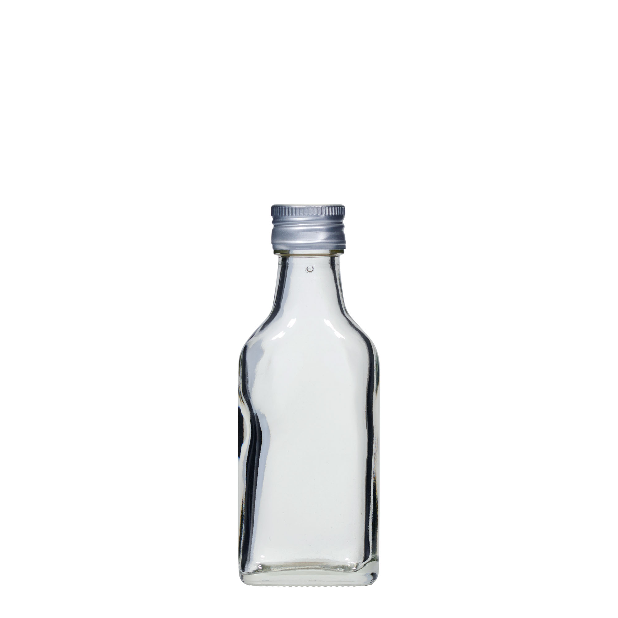 Sticluță de buzunar de 40 ml, dreptunghiulară, gura: PP 22 Sticluță de buzunar de 40 ml, dreptunghiulară, gura: PP 22
