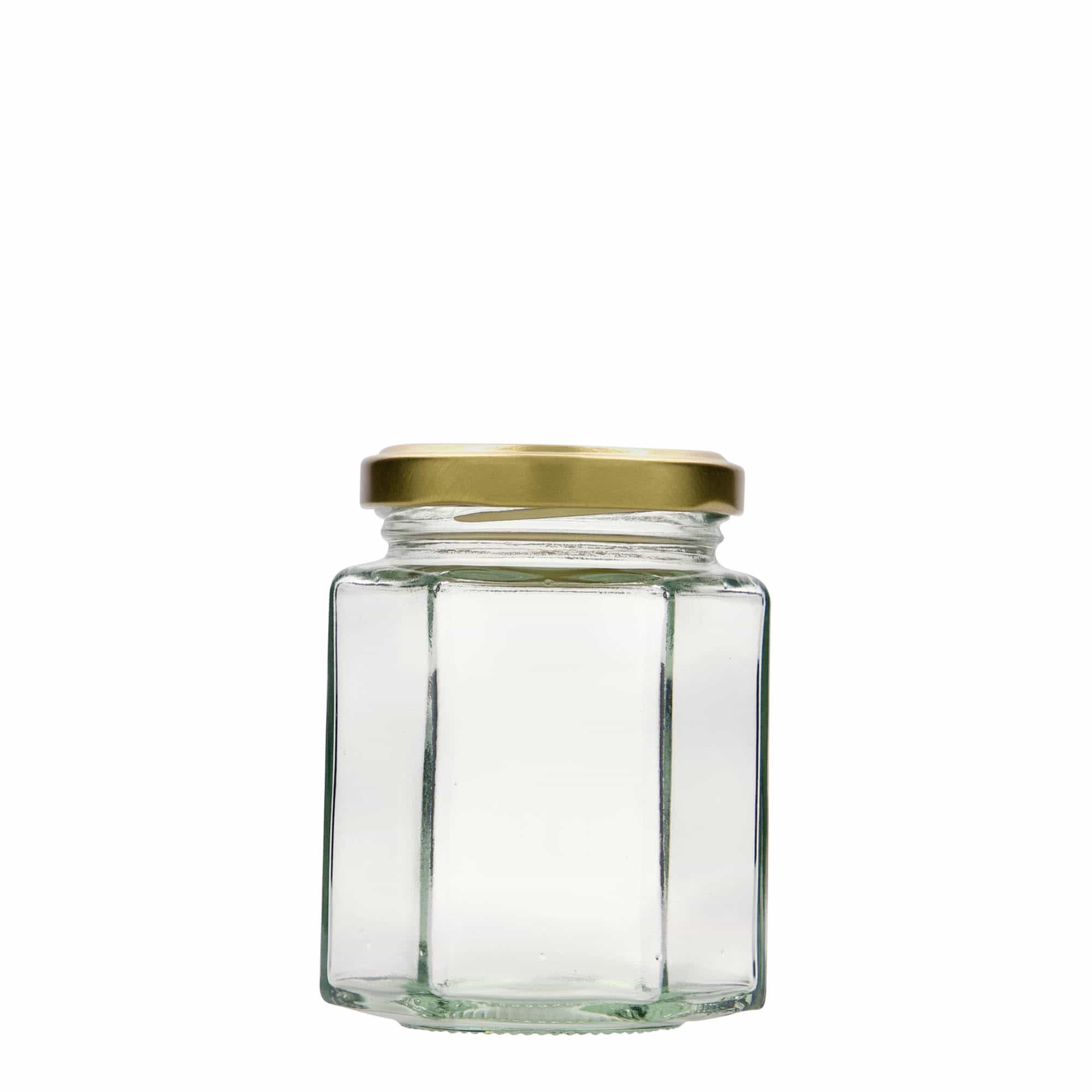 196 ml borcan hexagonal, gura: Twist-Off (TO 58)