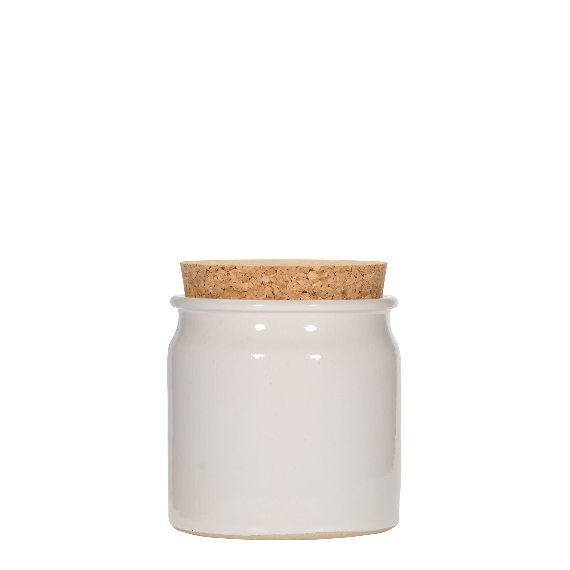 160 ml vas din ceramică de gresie, alb, gură: plută