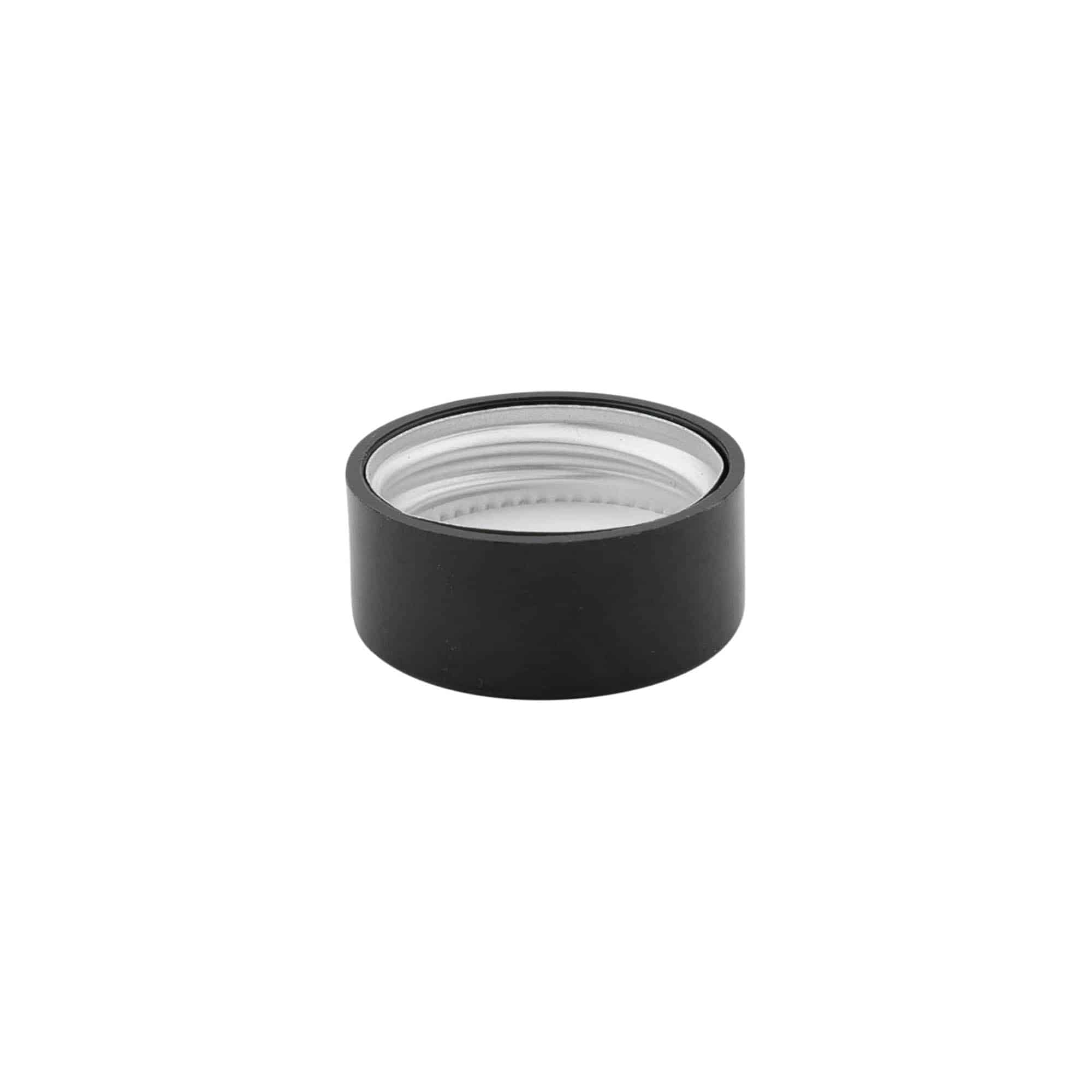 Capac cu filet, plastic ABS, negru, pentru deschidere: GPI 28/400