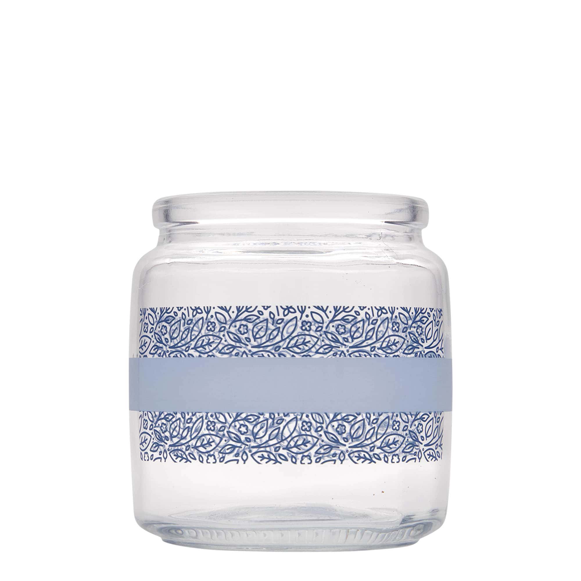 750 ml sticlă cu dop de plută „Giara”, motiv: Naturalmente blu, gura: plută