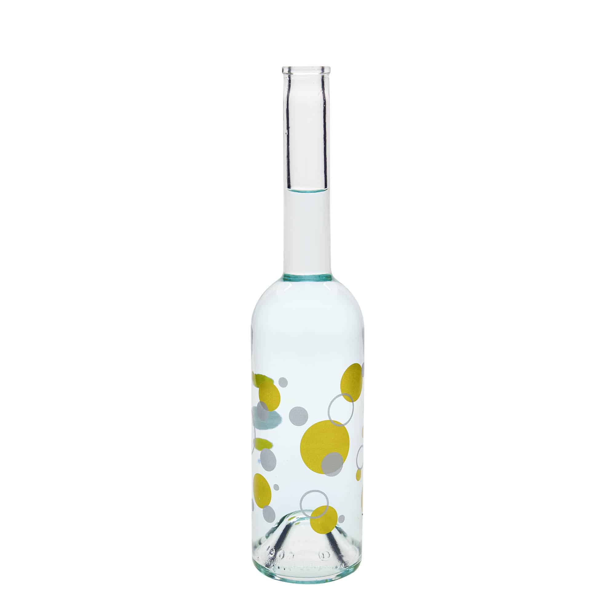 Sticlă de sticlă de 500 ml „Opera”, motiv: puncte, gât: plută