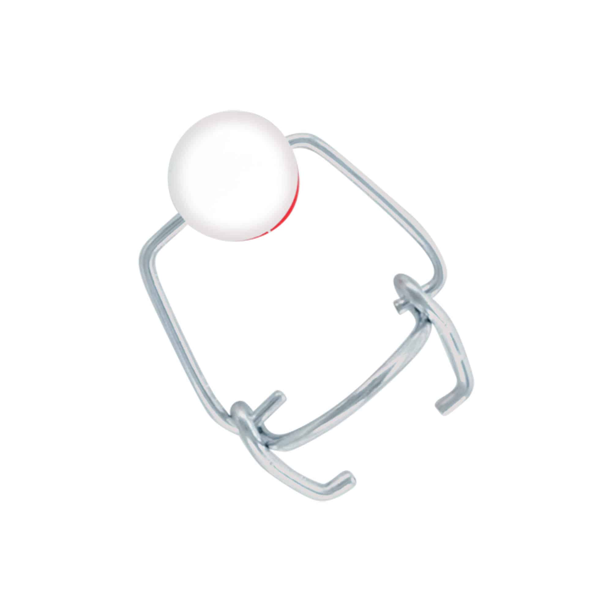 Închizător mic pentru cămașă, plastic, roșu-alb