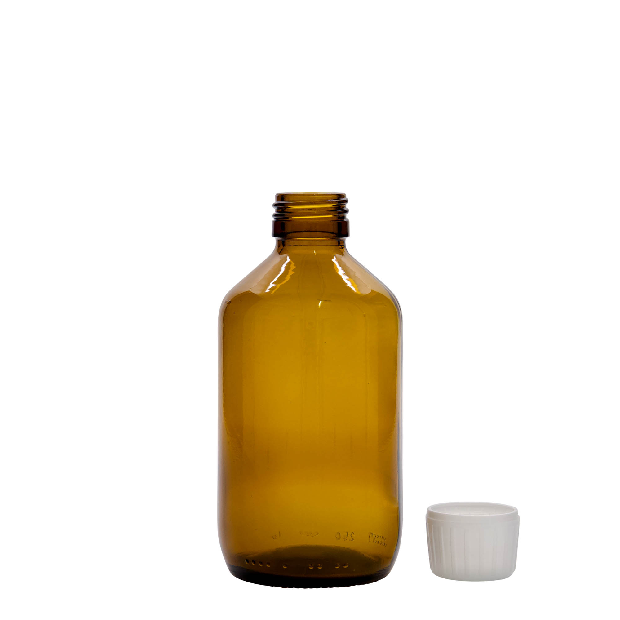 250 ml sticlă medicală, maro, sticlă, gura: PP 28