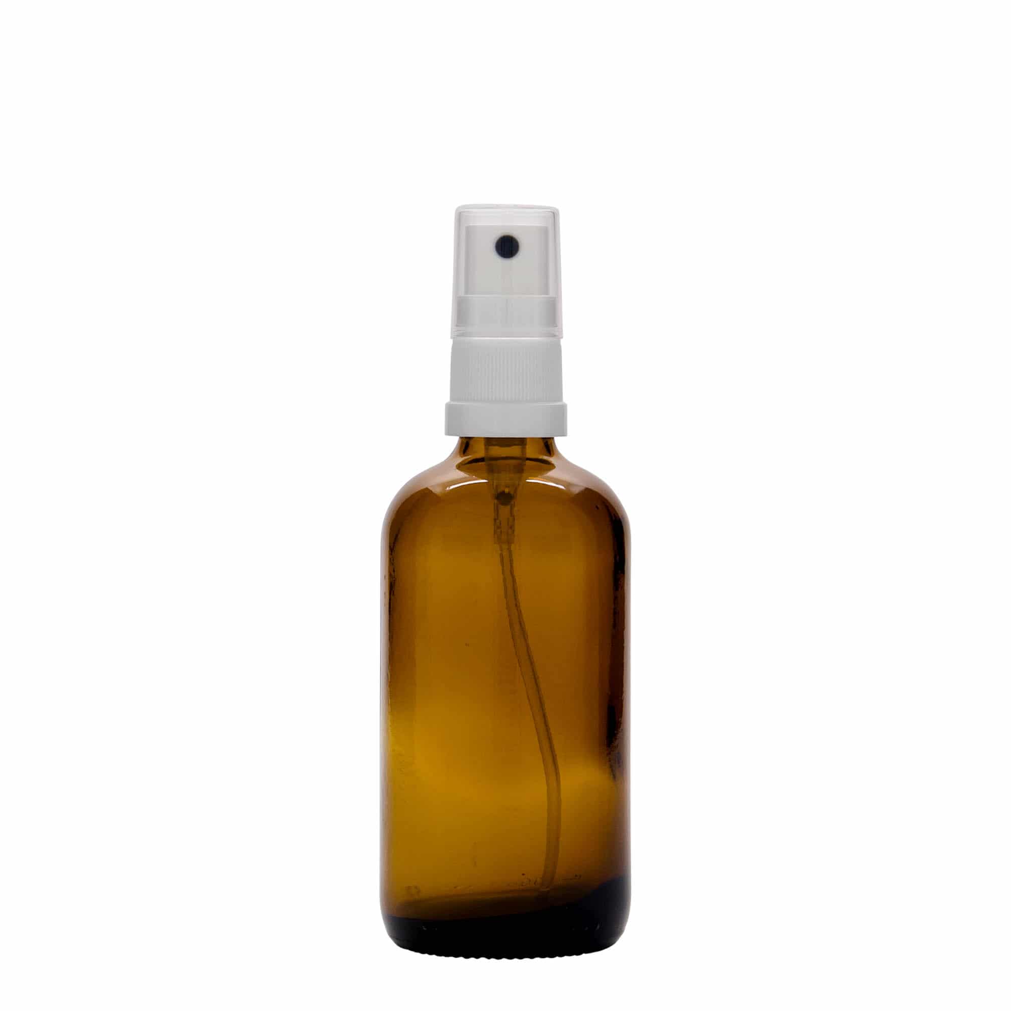 100 ml flacon spray medicament, sticlă, maro, gura: DIN 18