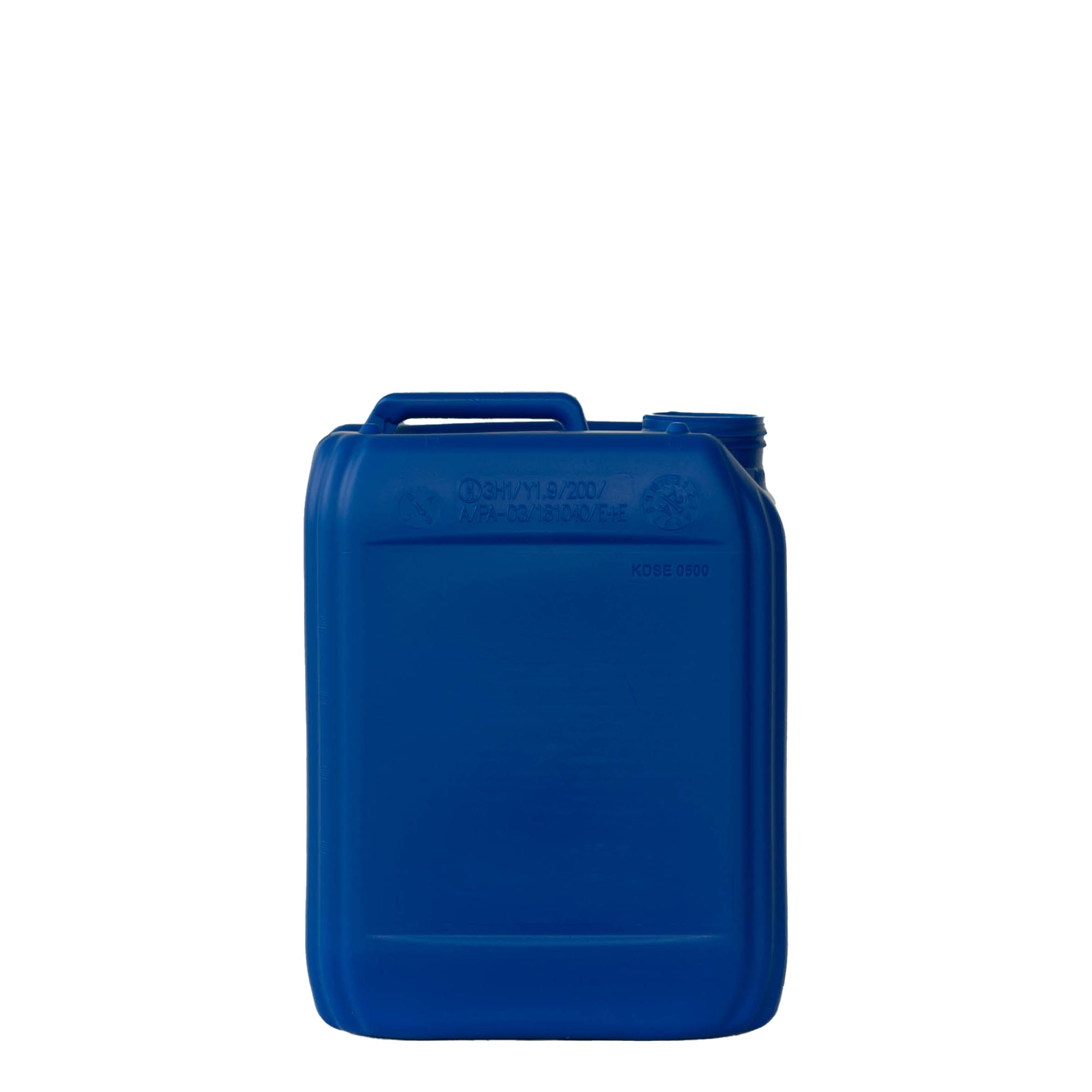 Canistră de 5 l, dreptunghiulară, plastic HDPE, albastru, gura: ND 55 Canistră de 5 l, dreptunghiulară, plastic HDPE, albastru, gura: ND 55