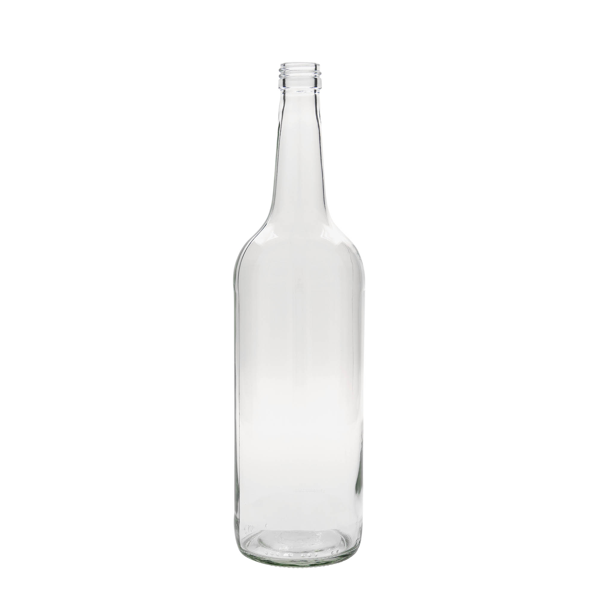 Sticlă de sticlă de 1.000 ml cu gât drept, gură: PP 28 Sticlă de sticlă de 1.000 ml cu gât drept, gură: PP 28