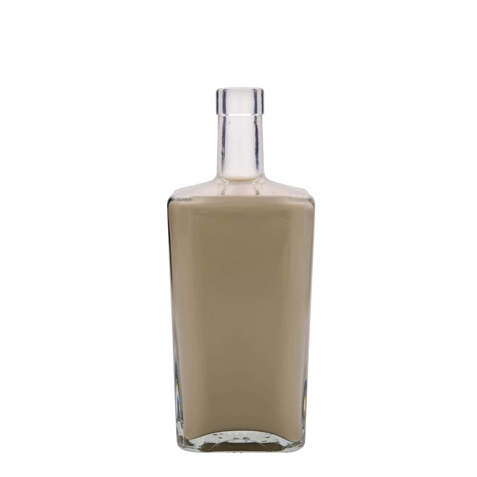 Sticlă de sticlă de 700 ml „Noel”, pătrată, gura: dop de plută