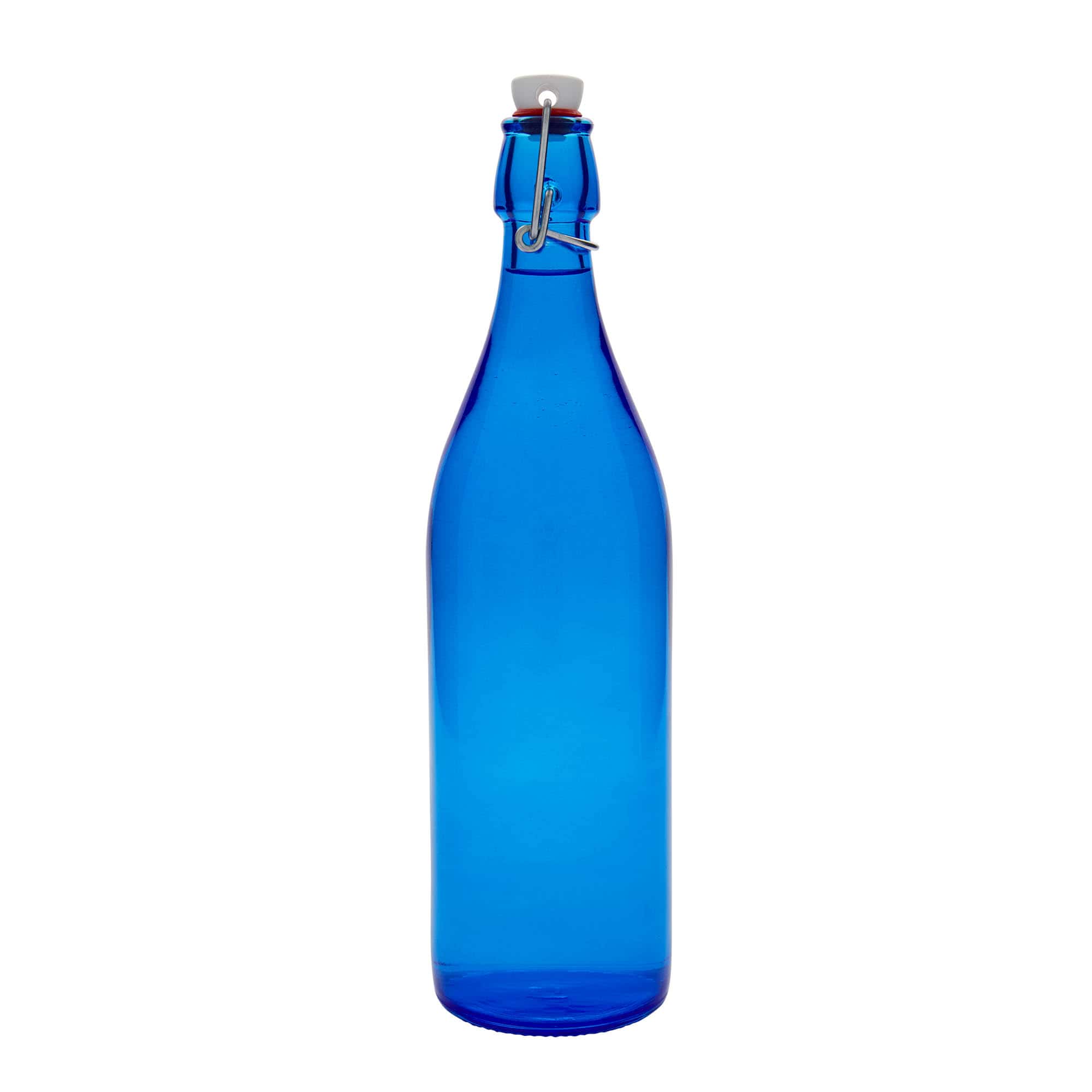 Sticlă de sticlă de 1.000 ml „Giara”, albastră, gât: închidere cu clemă Sticlă de sticlă de 1.000 ml „Giara”, albastră, gât: închidere cu clemă