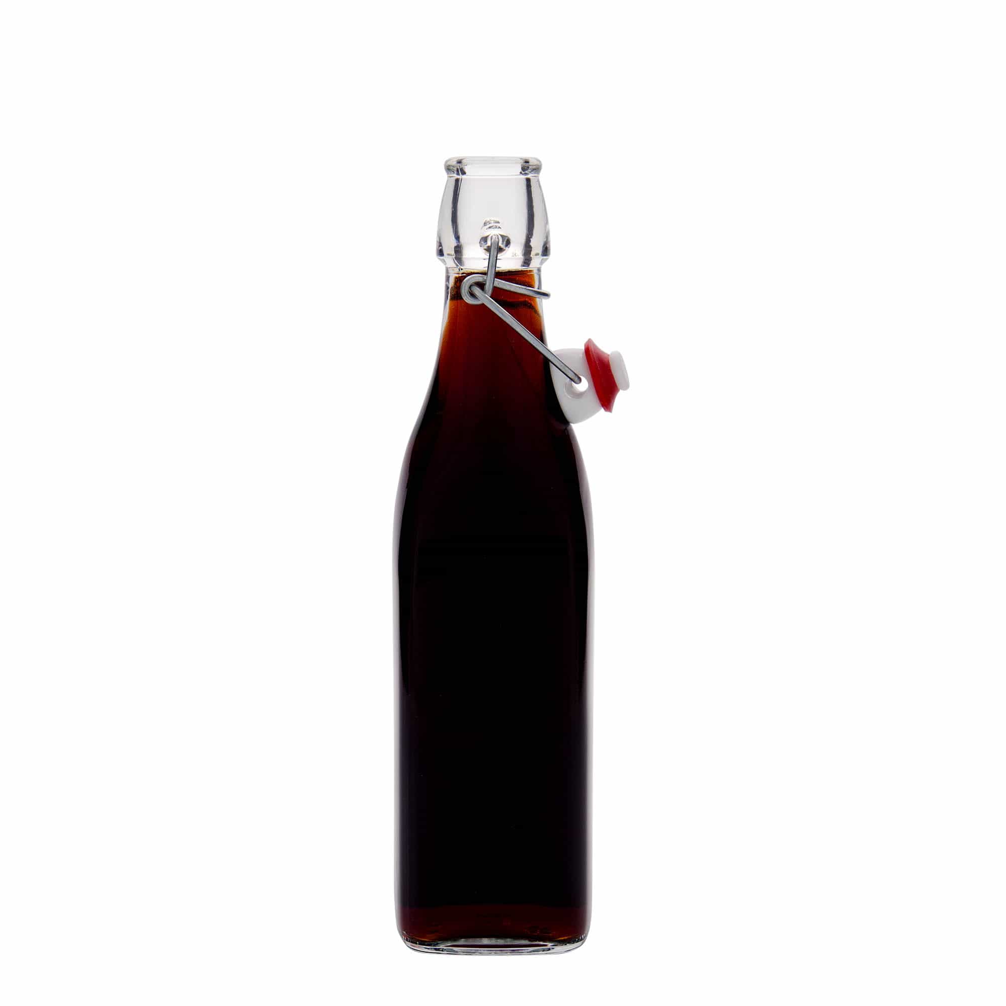 Sticlă de sticlă de 500 ml „Swing, pătrată, gura: închidere cu balama” Sticlă de sticlă de 500 ml „Swing, pătrată, gura: închidere cu balama”