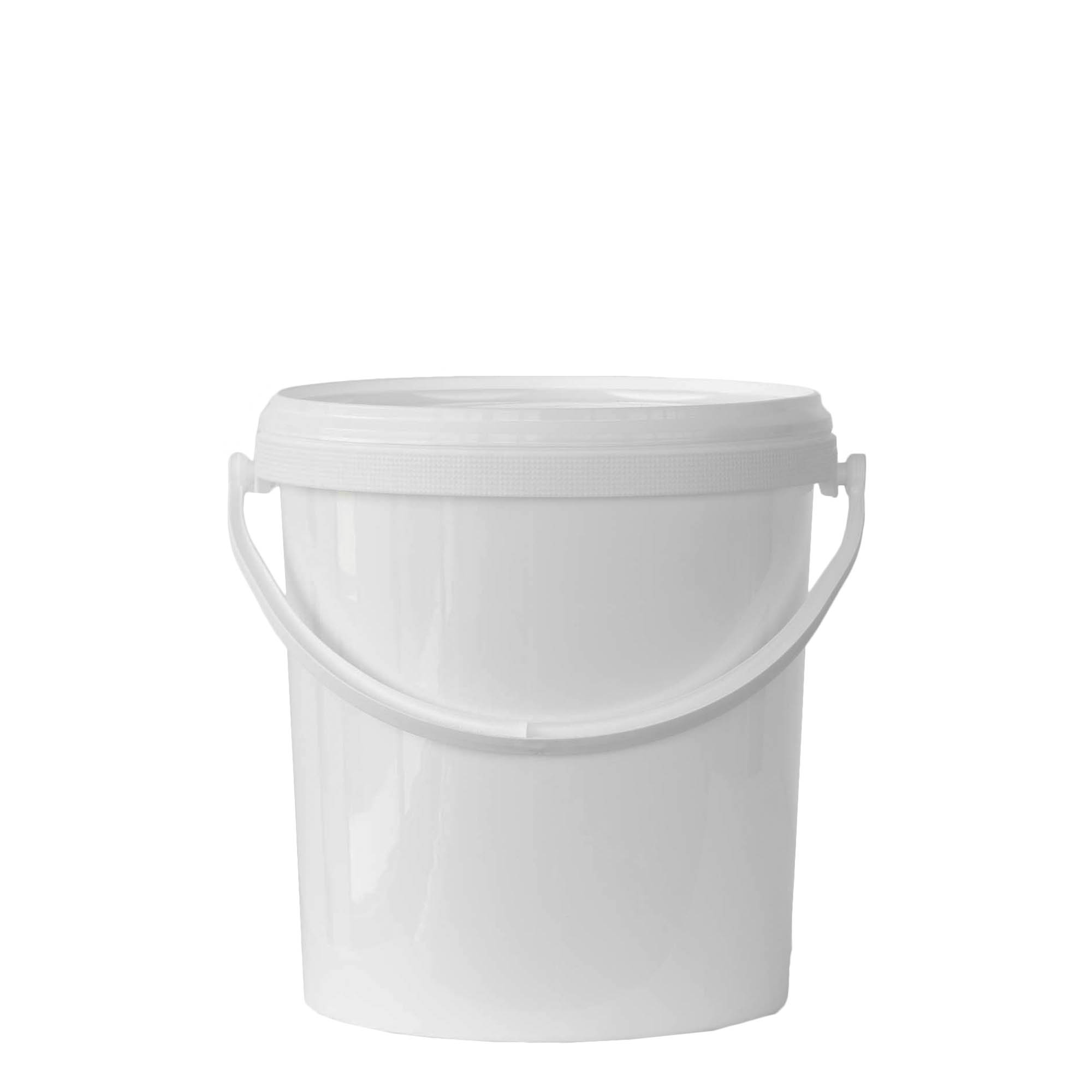 6 l găleată, plastic PP, albă