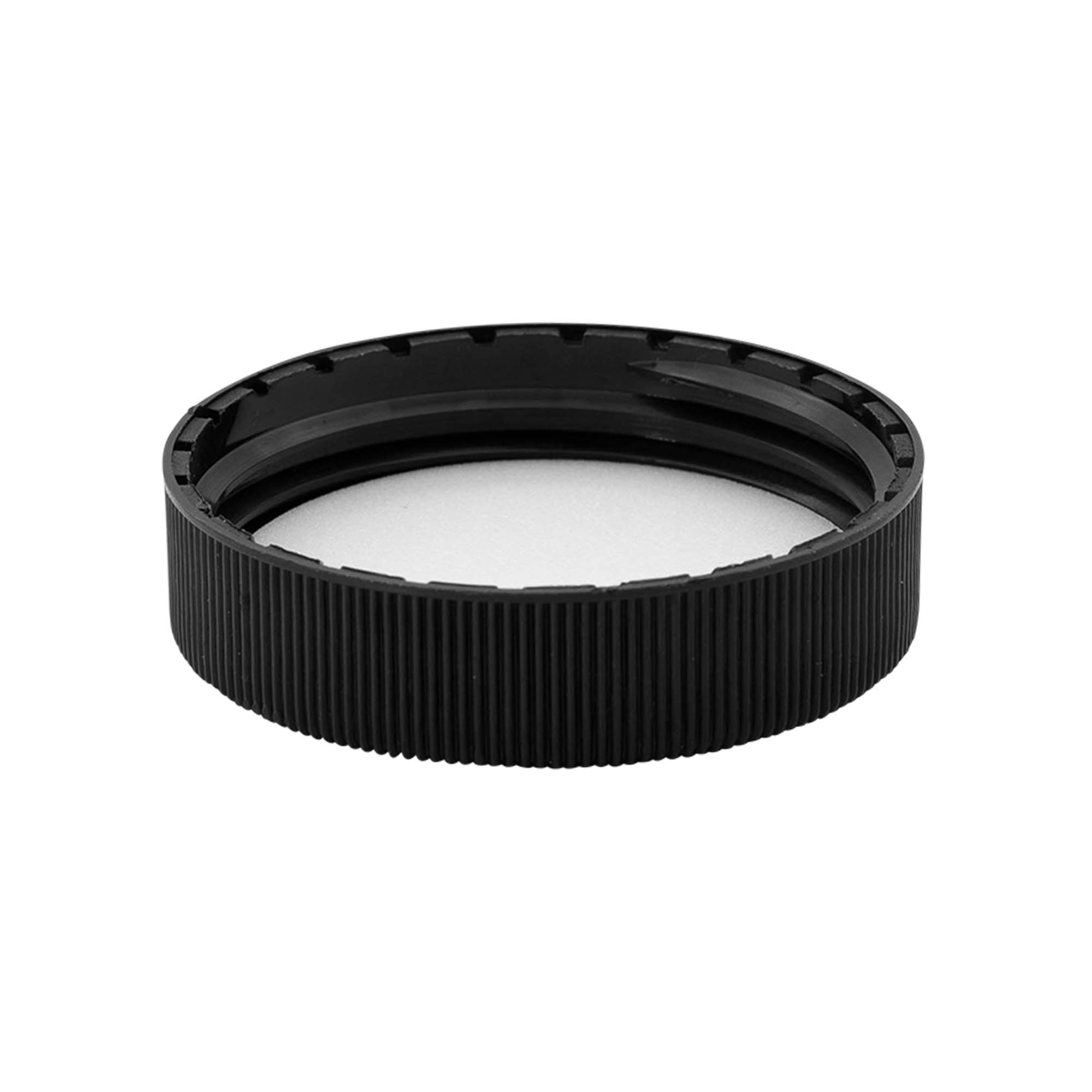 Capac cu filet cu inserție EPE, plastic PP, negru, pentru deschidere: DIN 60