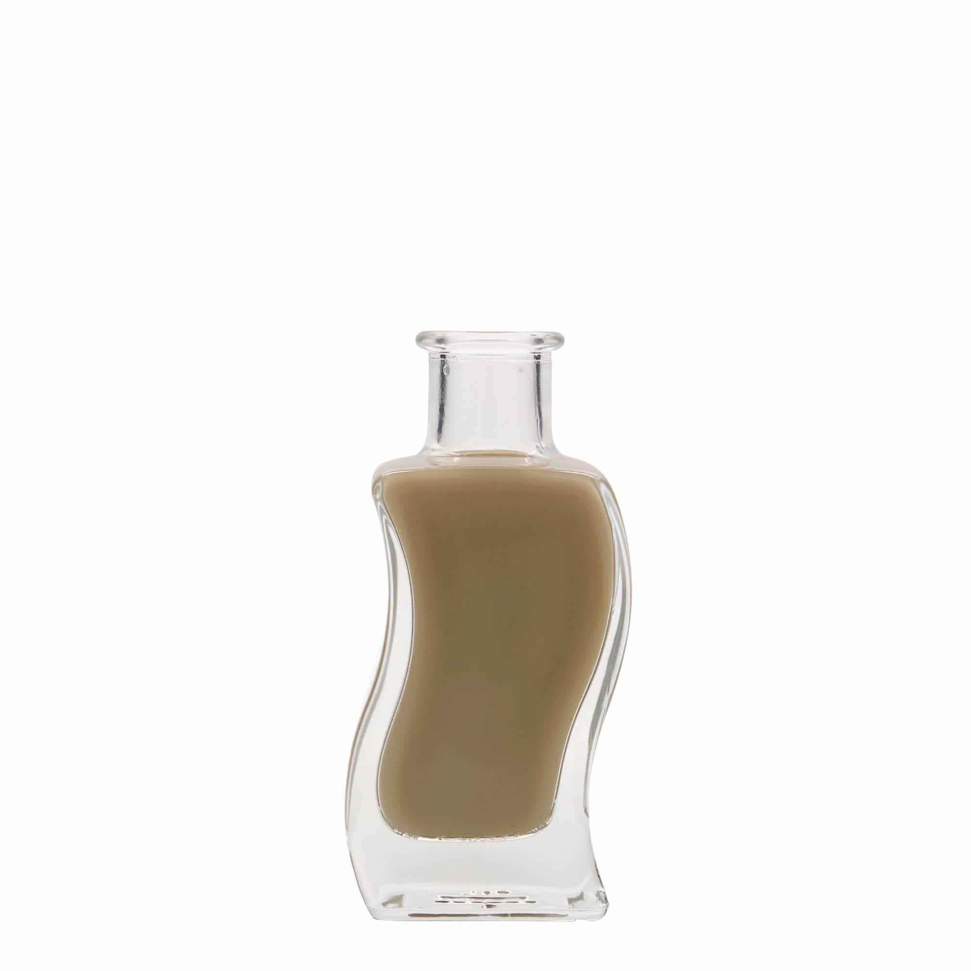 Sticlă de sticlă de 100 ml „Welle”, pătrată, gura: dop de plută