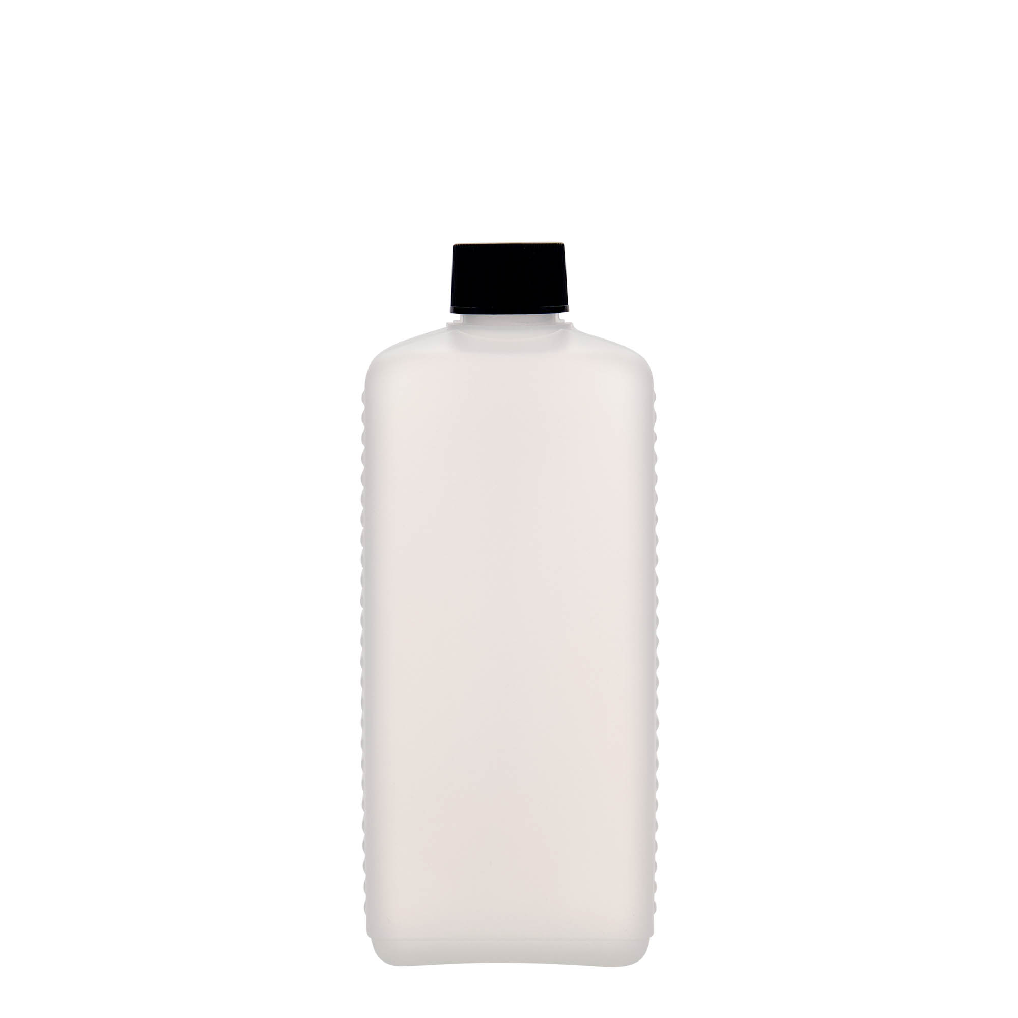 Bidon de 500 ml, dreptunghiular, plastic HDPE, natural, gura: DIN 25 EPE Bidon de 500 ml, dreptunghiular, plastic HDPE, natural, gura: DIN 25 EPE