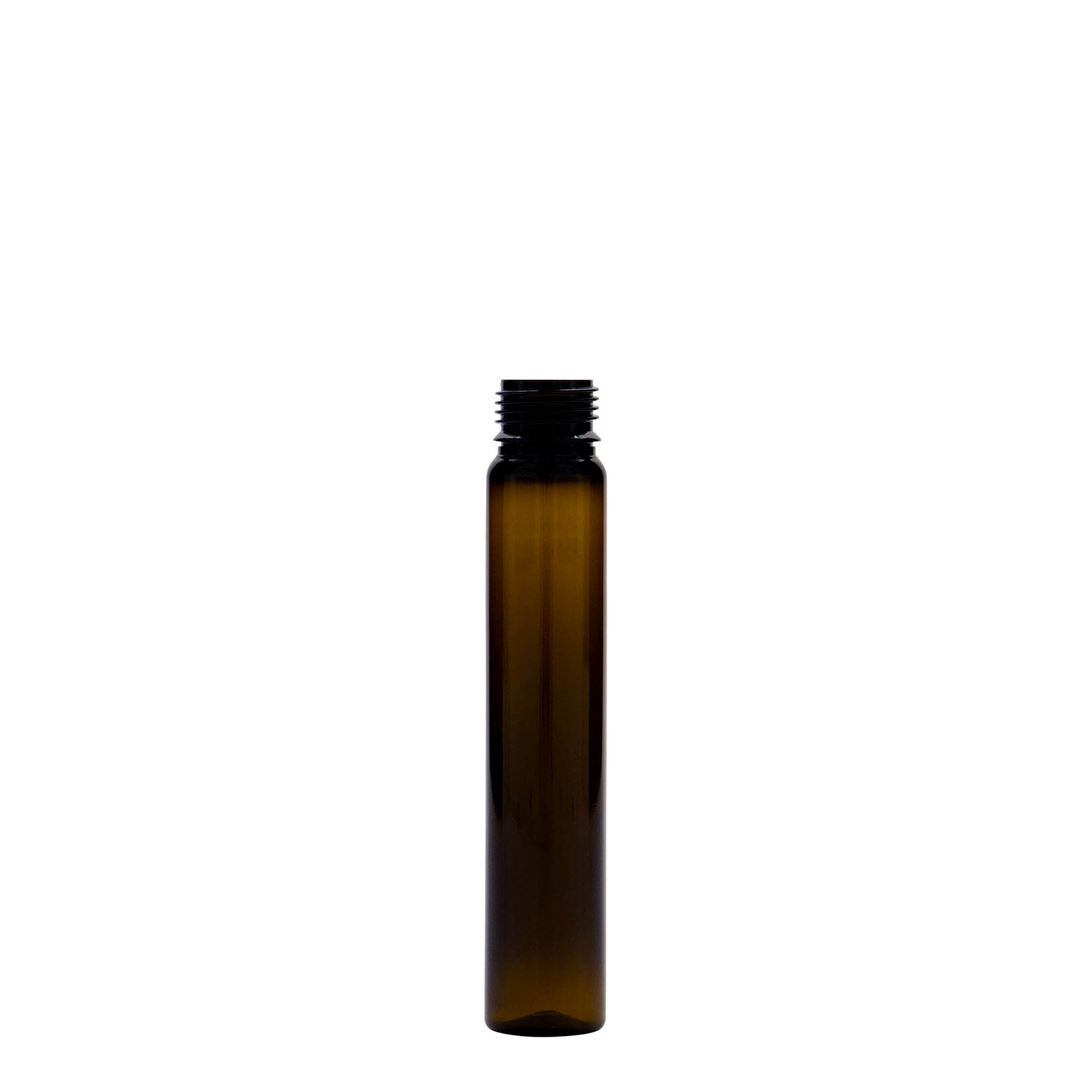 25 ml tuburi PET, plastic, maro, gură: capac cu filet