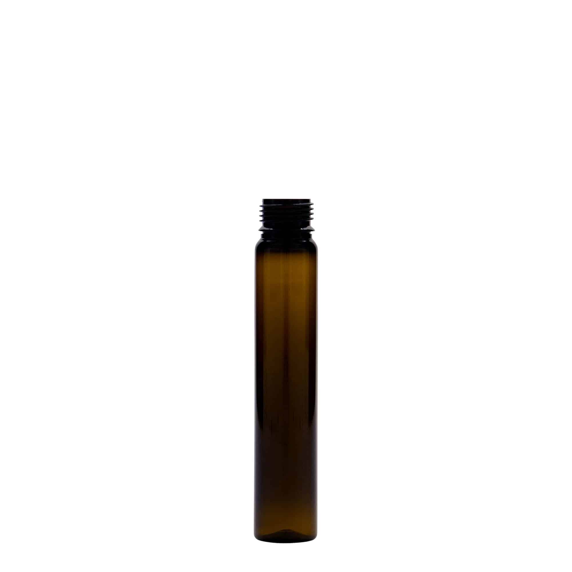 25 ml tuburi PET, plastic, maro, gură: capac cu filet