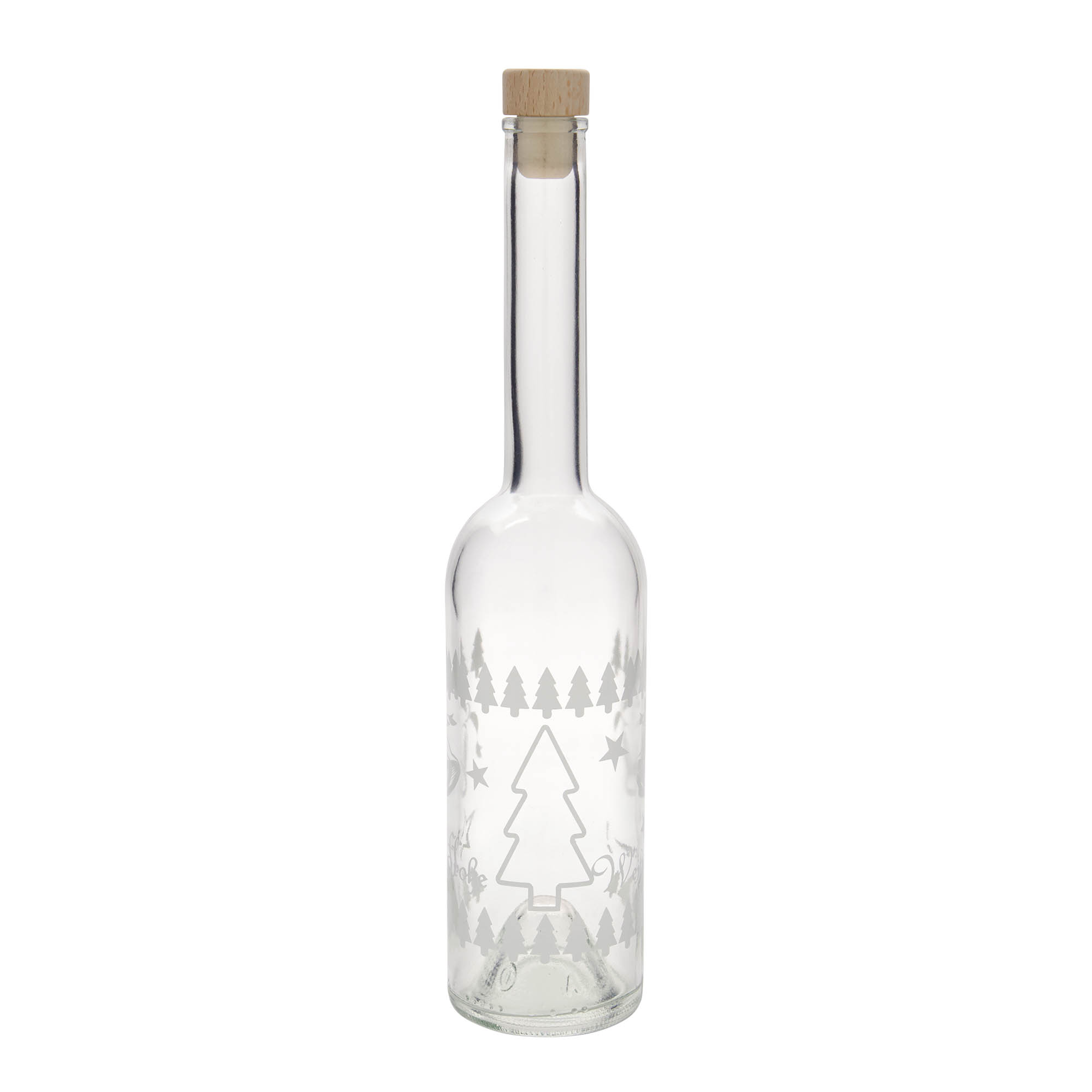 Sticlă de sticlă de 500 ml „Opera”, motiv: Crăciun clasic, deschidere: dop Sticlă de sticlă de 500 ml „Opera”, motiv: Crăciun clasic, deschidere: dop