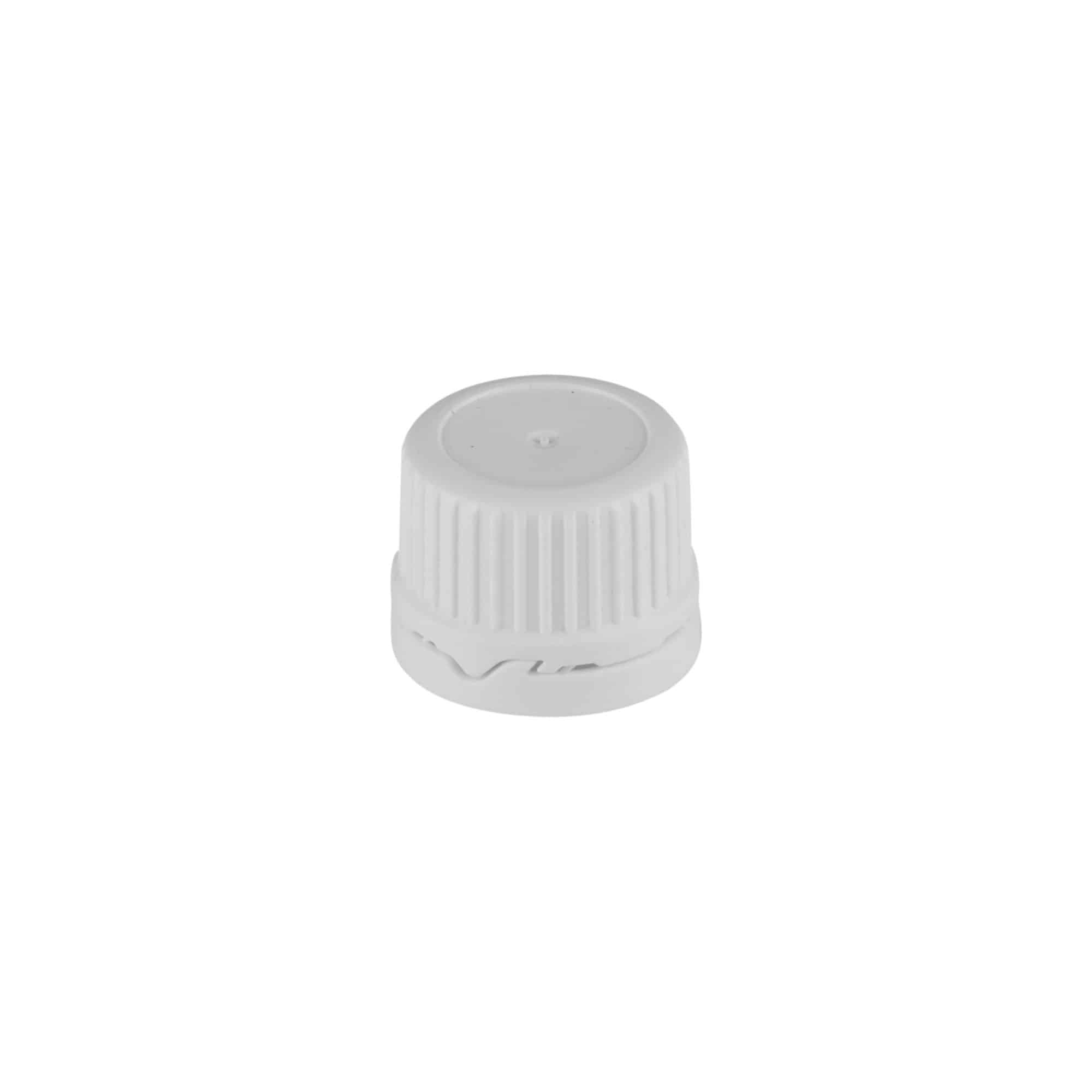 Capac cu filet și inel de turnare, plastic PE, alb, pentru deschidere: DIN 22