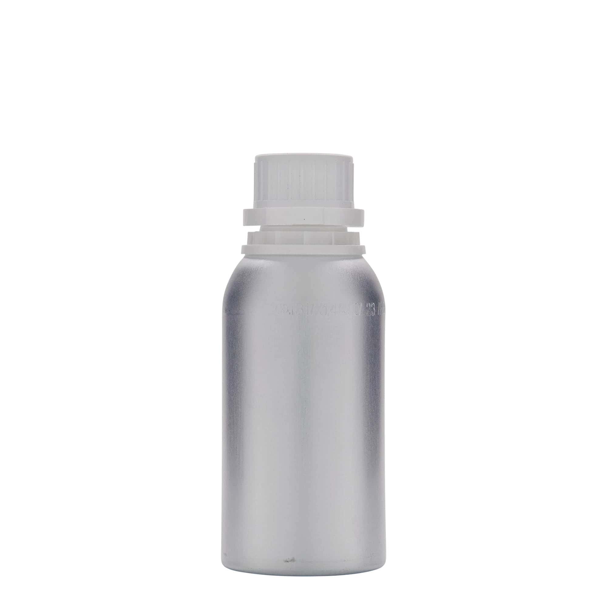 275 ml sticlă din aluminiu, metal, argintiu, gura: DIN 32