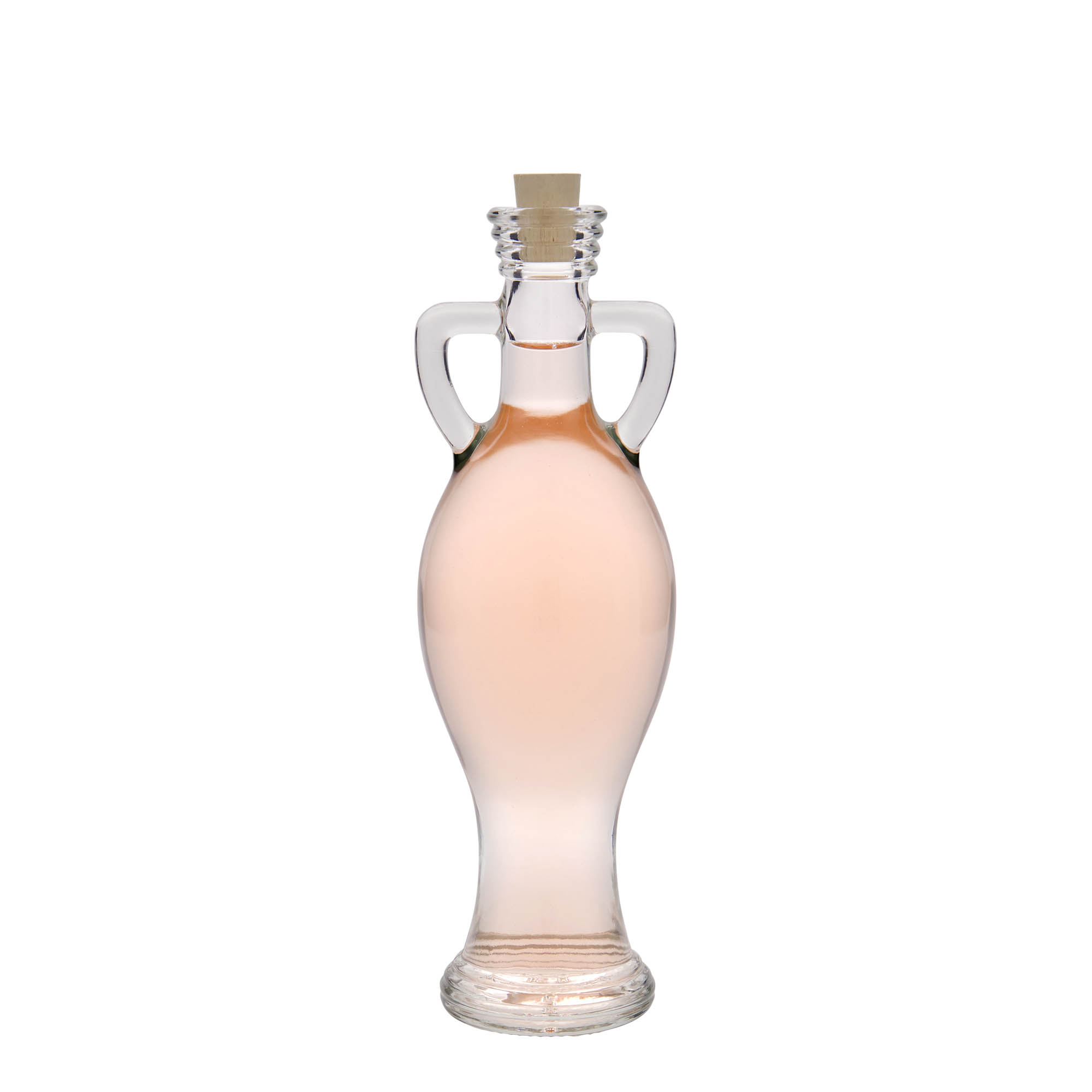 Sticlă de sticlă de 200 ml „Amforă”, gură: dop de plută
