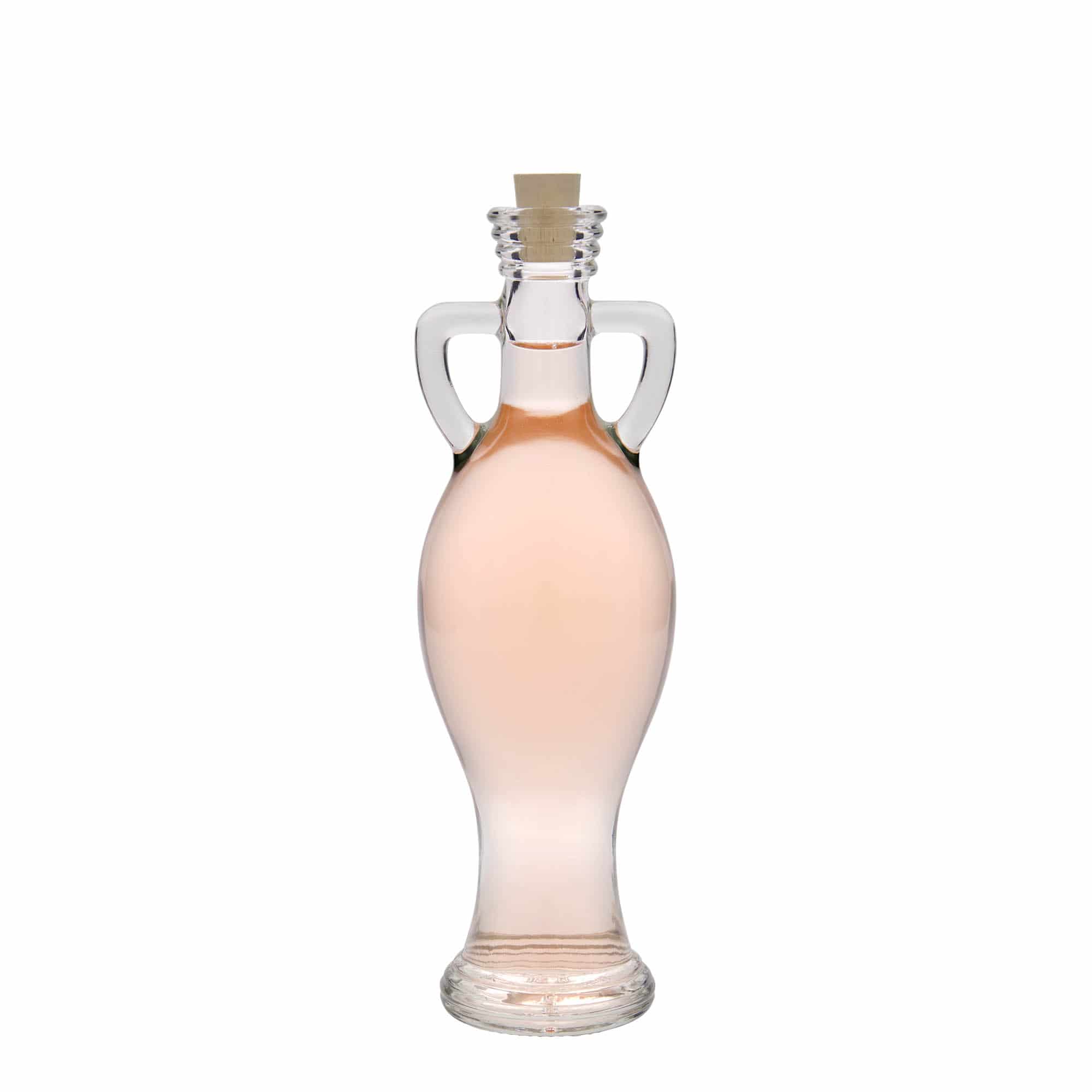 Sticlă de sticlă de 200 ml „Amforă”, gură: dop de plută