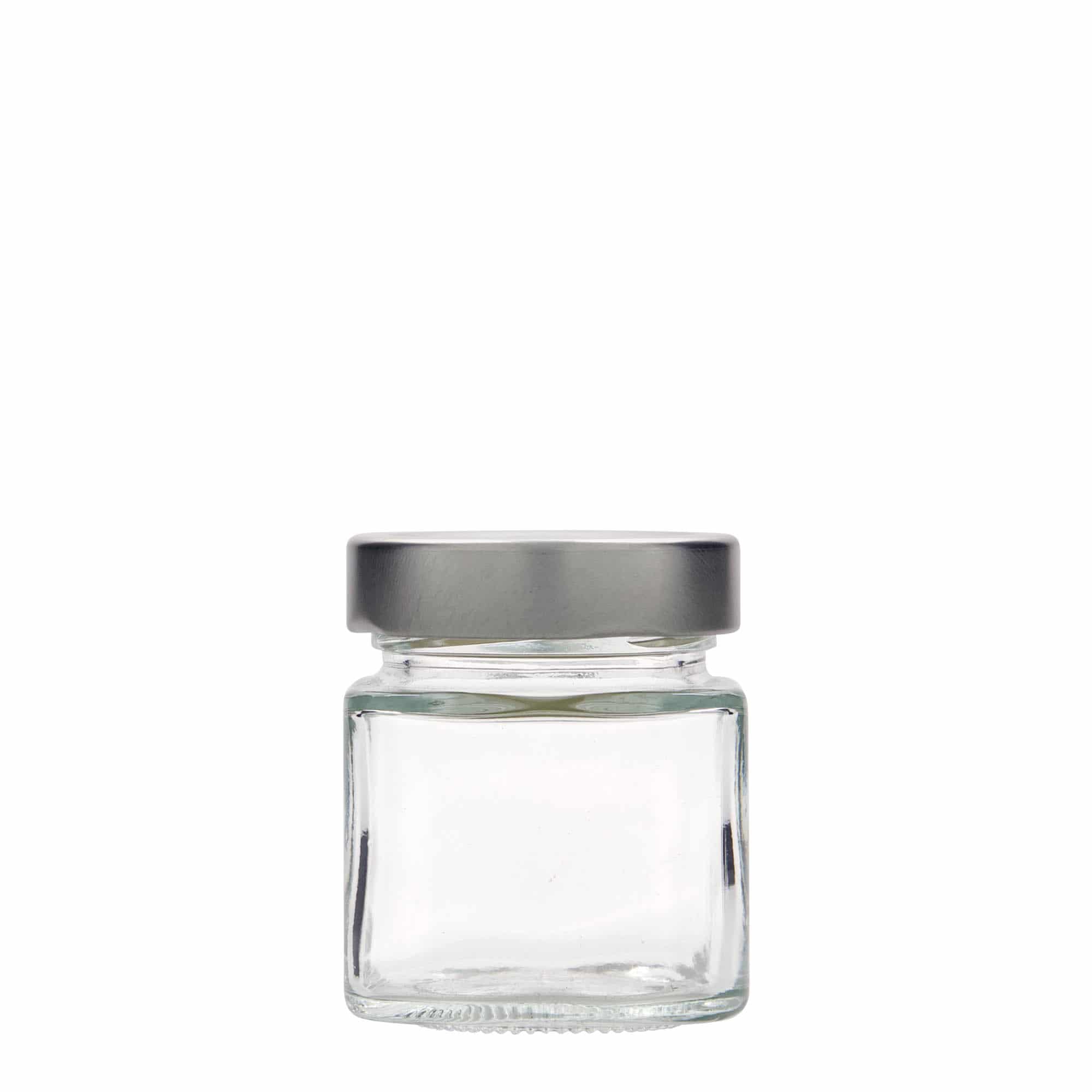 156 ml borcan pătrat „Funny”, gura: Deep-Twist-Off (DTO 58)