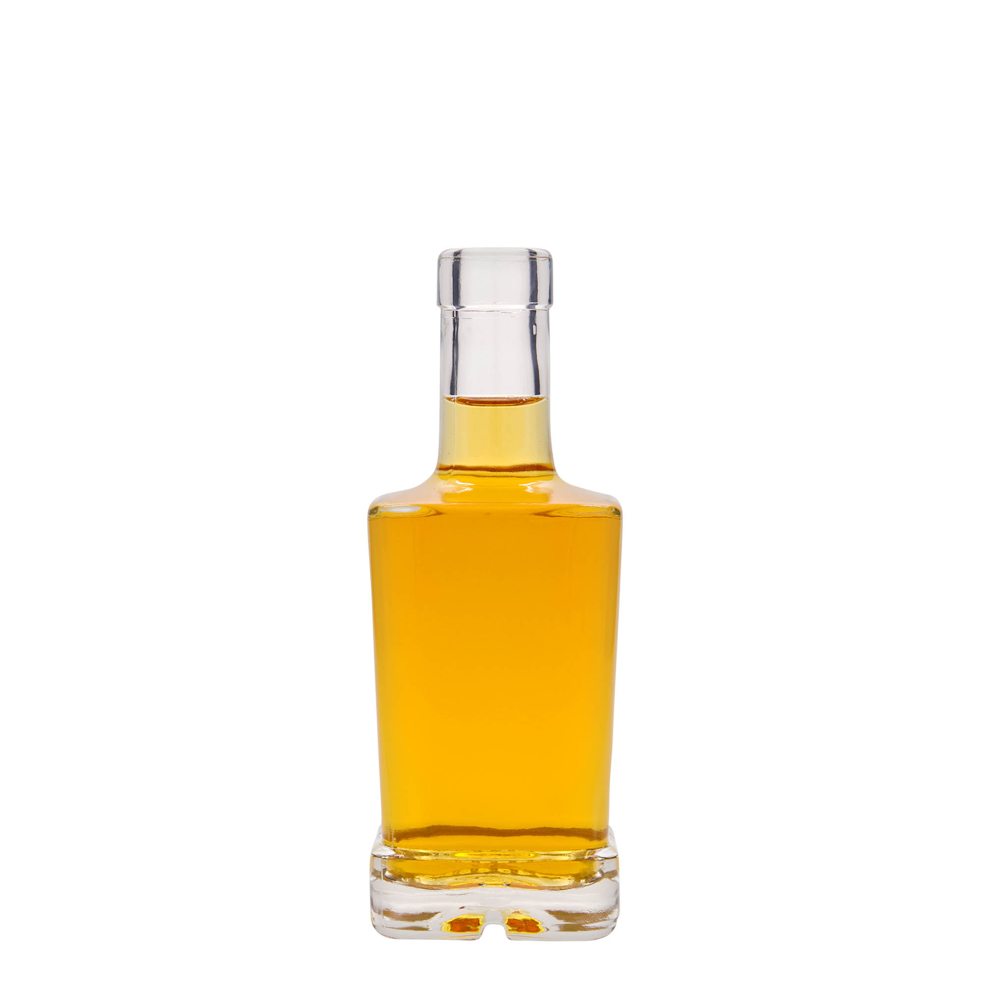 Sticlă de sticlă de 250 ml „Rene”, pătrată, gât: plută